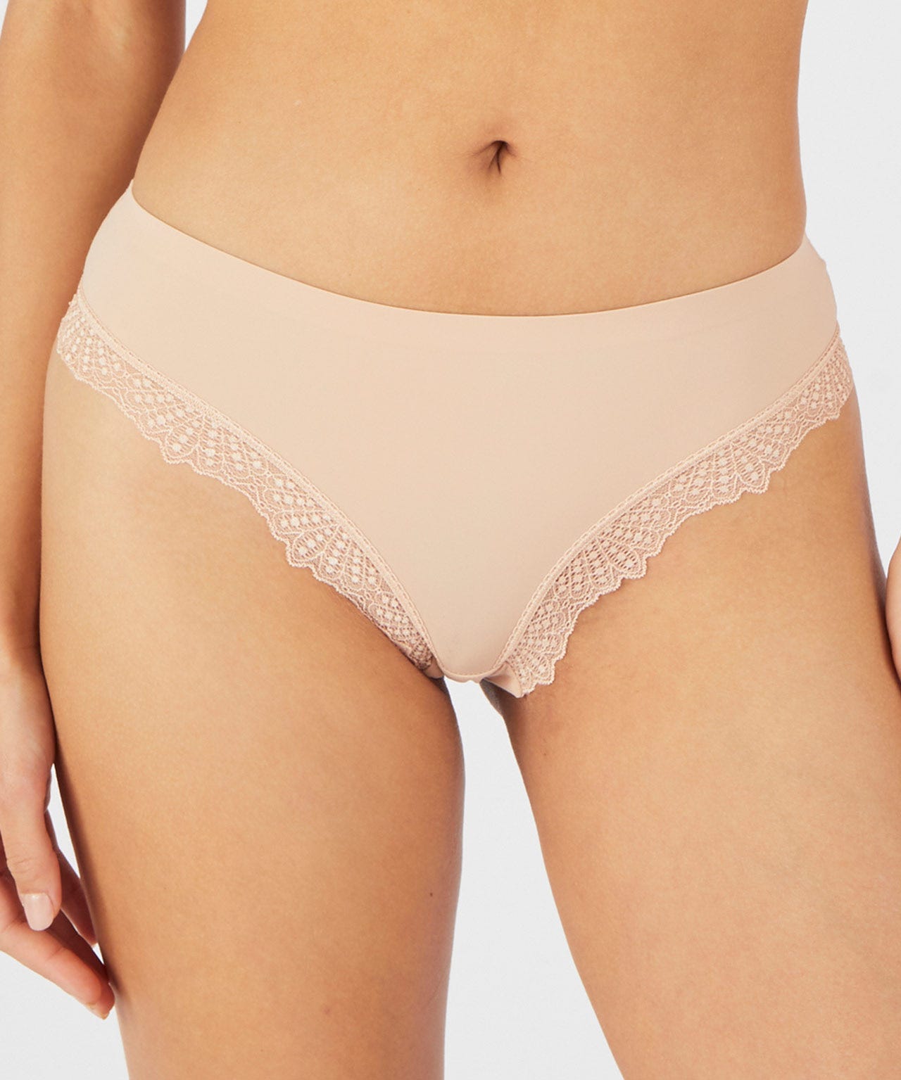 Lace Leg Trim Midi Brief 