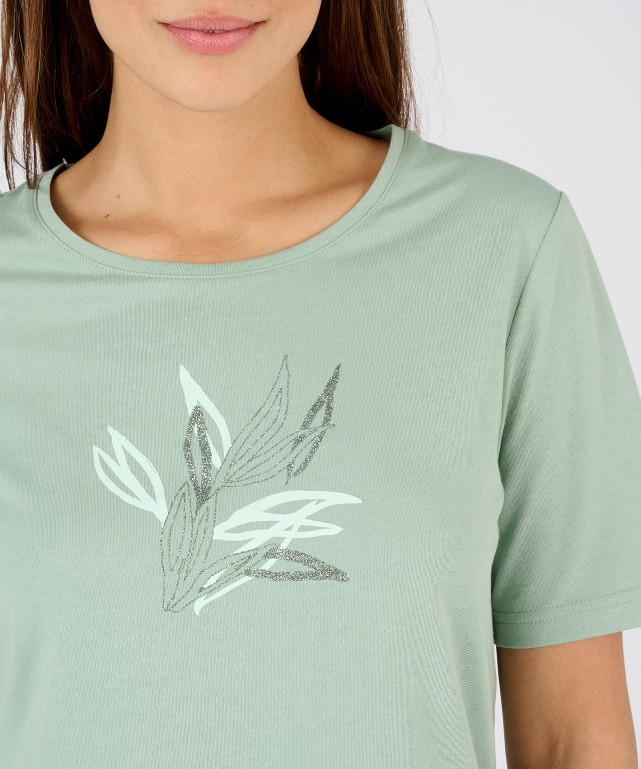 Leaf Print T-shirt 