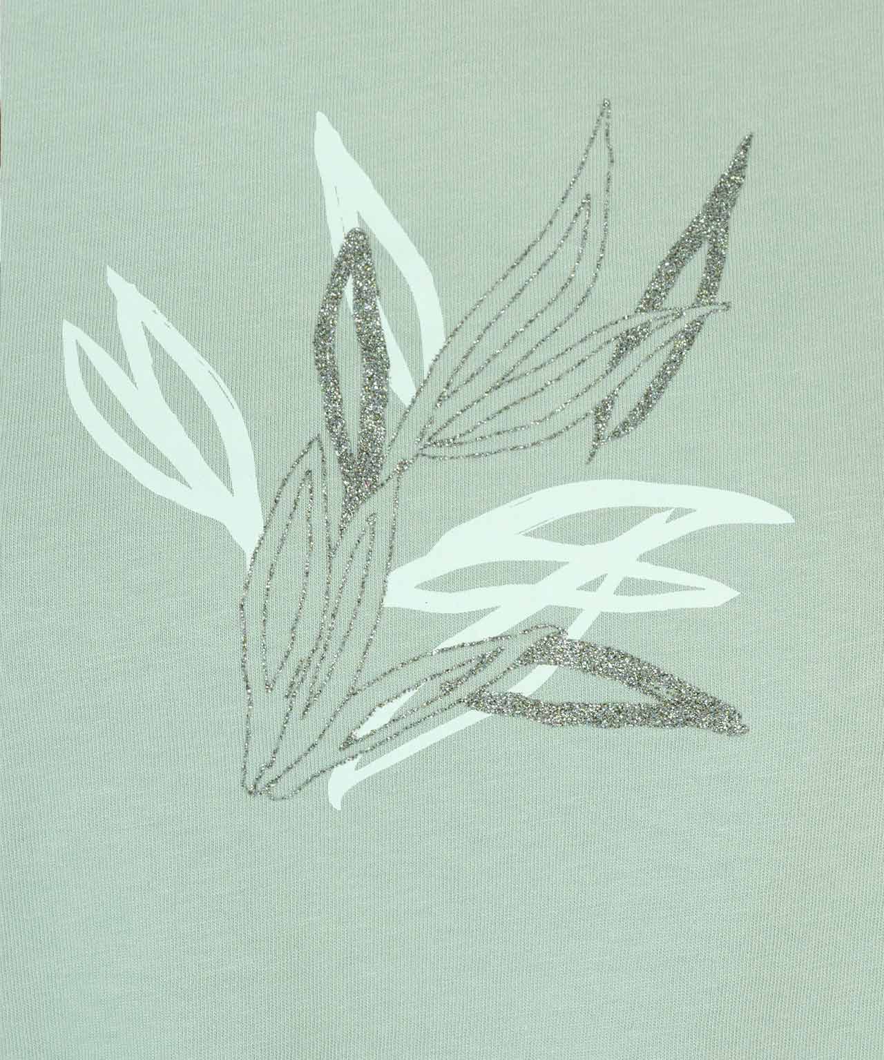 Leaf Print T-shirt 