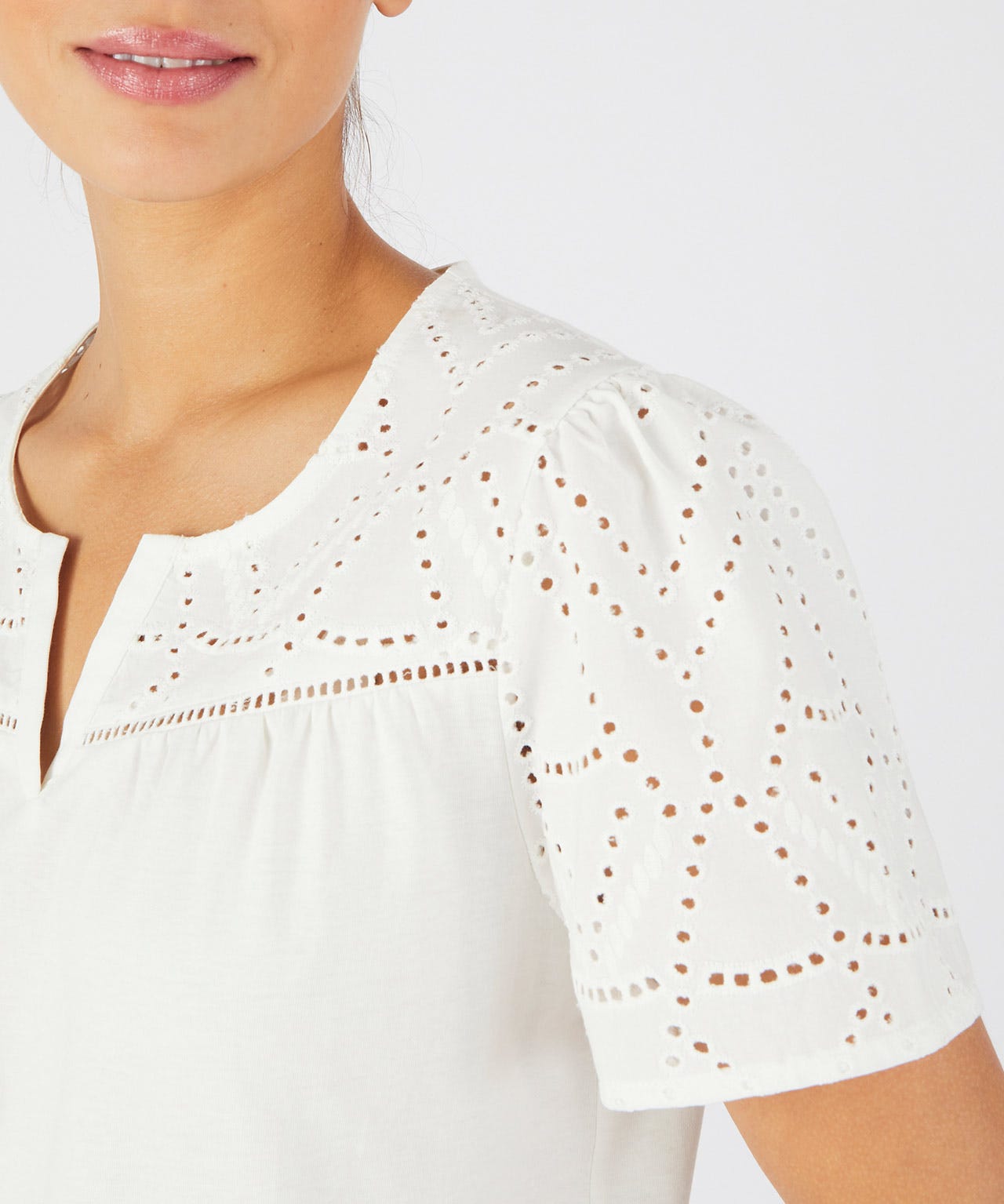 Broderie Anglaise Detail Top 