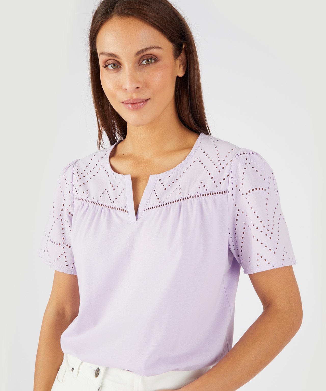 Broderie Anglaise Detail Top 