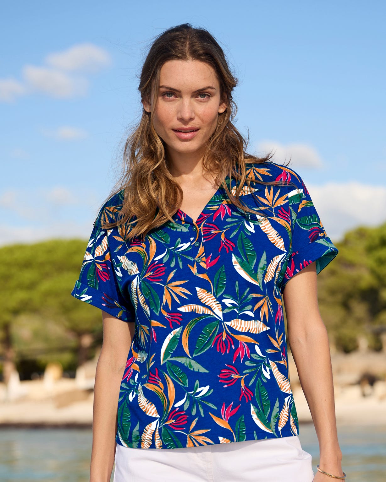 Climatyl Button Placket Top 