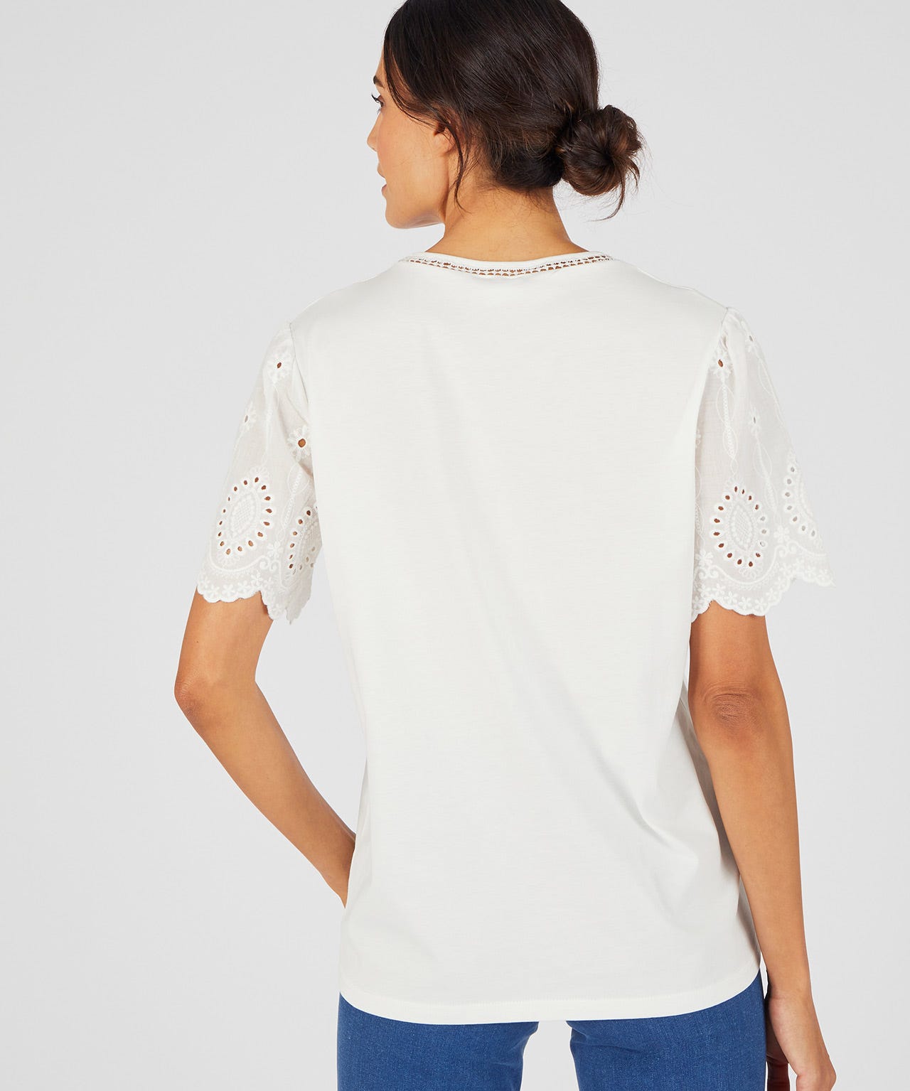 Broderie Anglais Detail T-shirt
