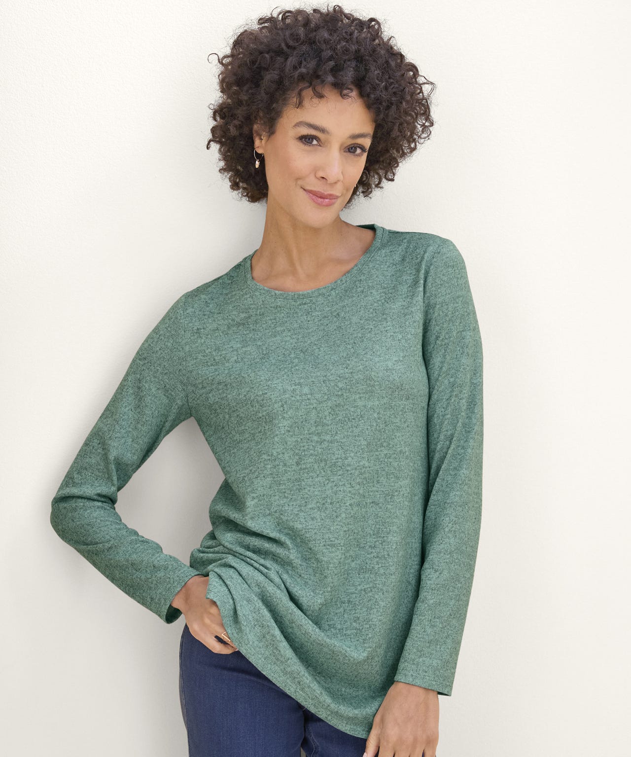 Damart Women's Aqua Marl Warm Knit Tunic