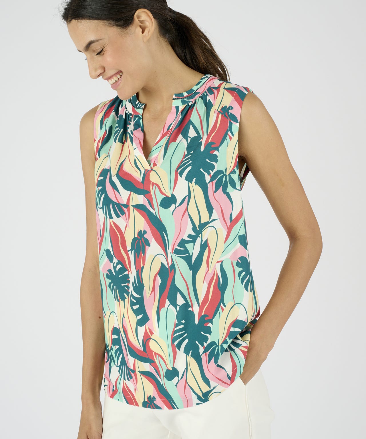 Tropical Print Climatyl Top