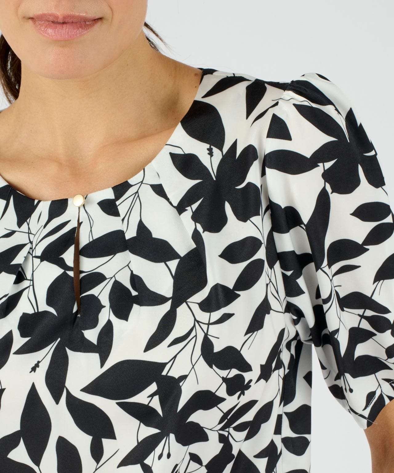 Monochrome Printed Blouse 