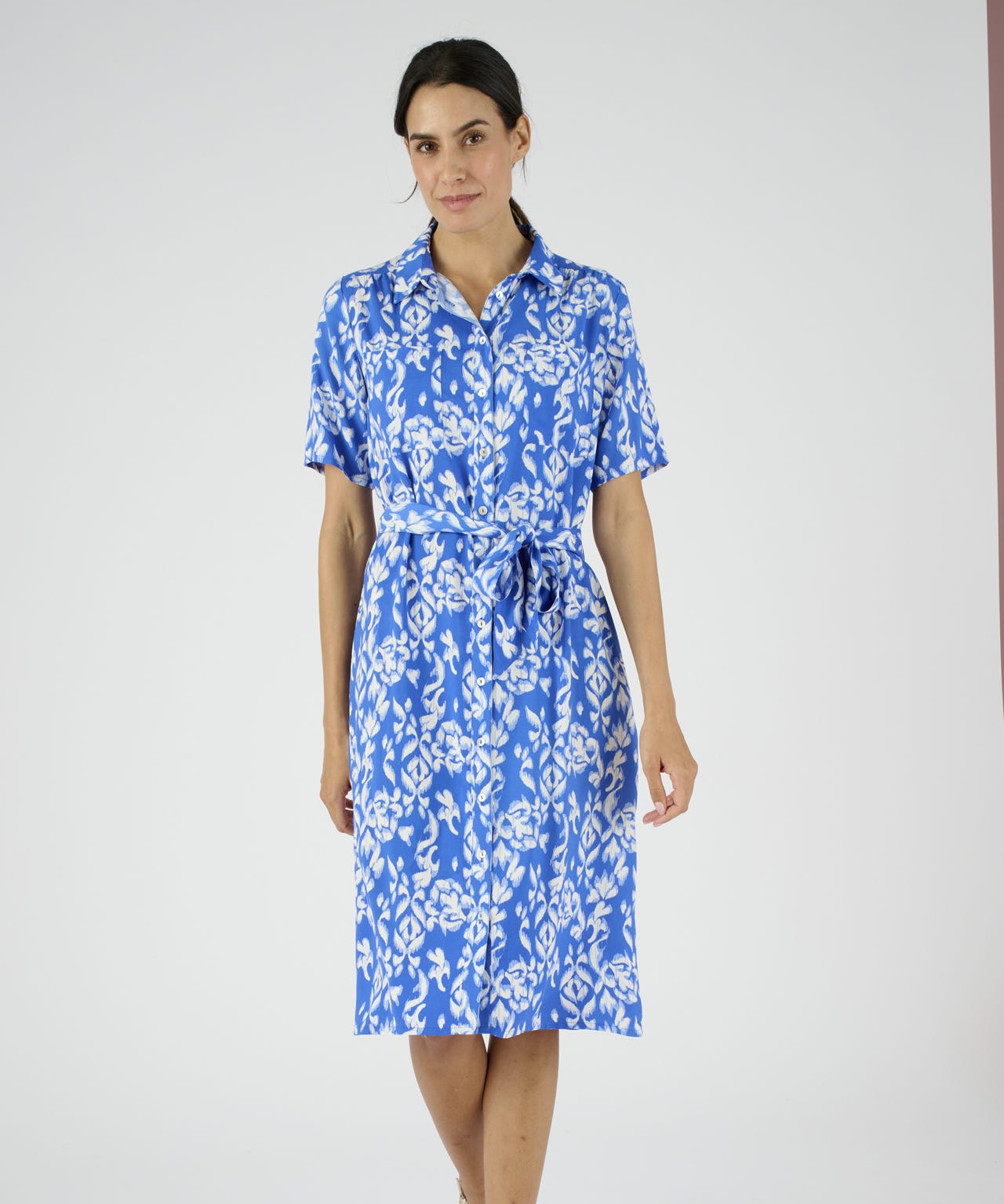 Print Shirt Dress 