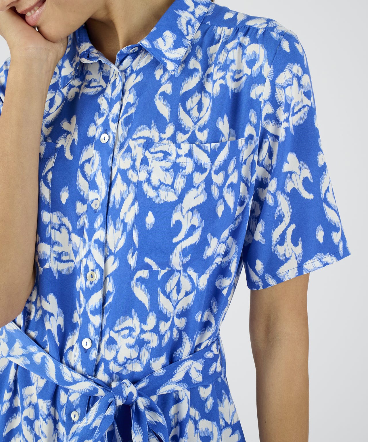 Print Shirt Dress 