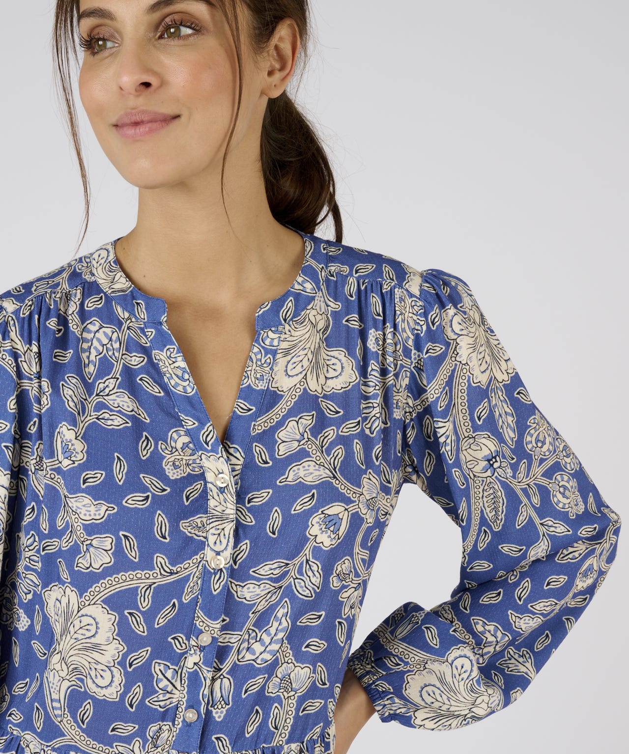 Tiered Floral Print Dress 