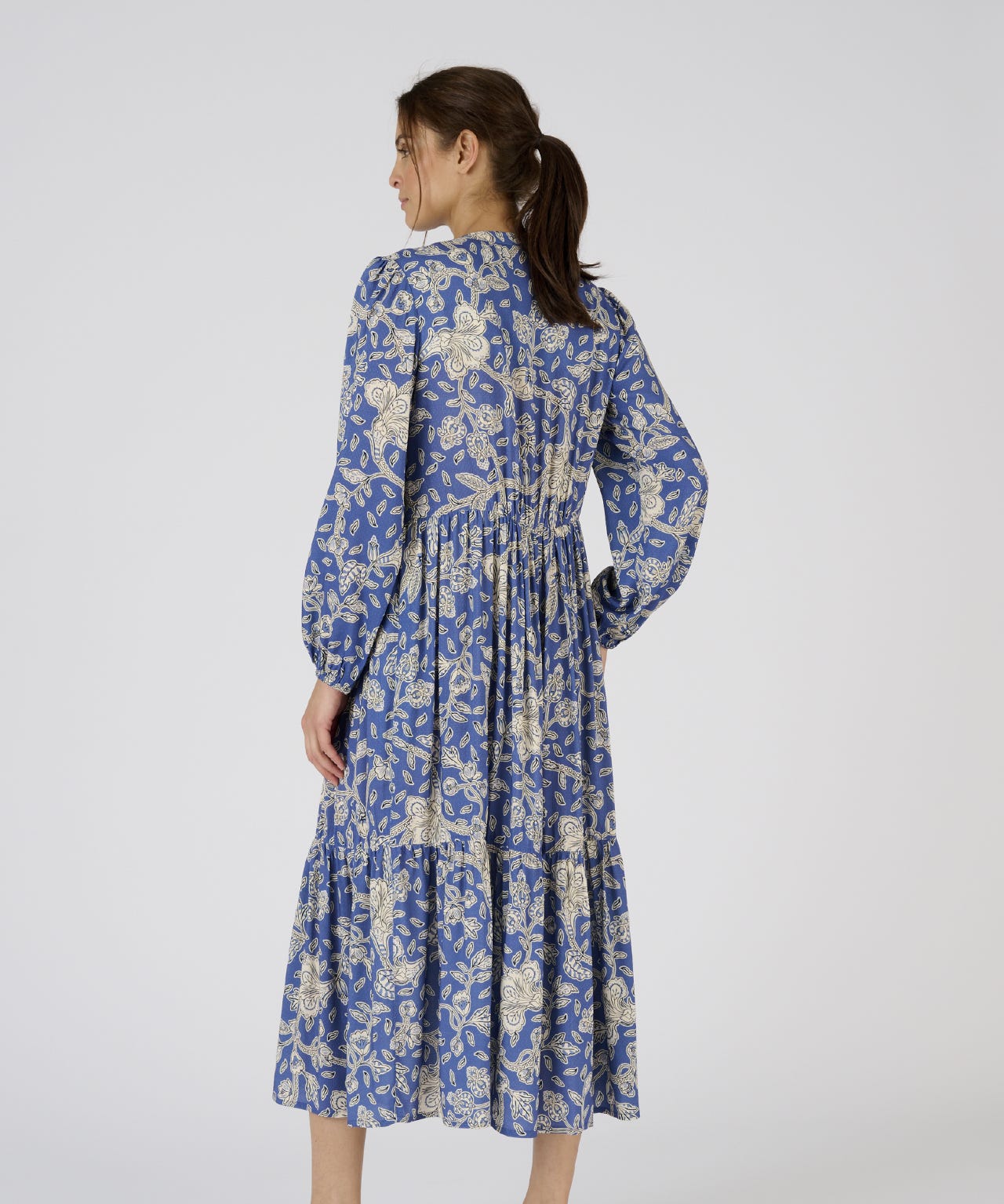 Tiered Floral Print Dress 