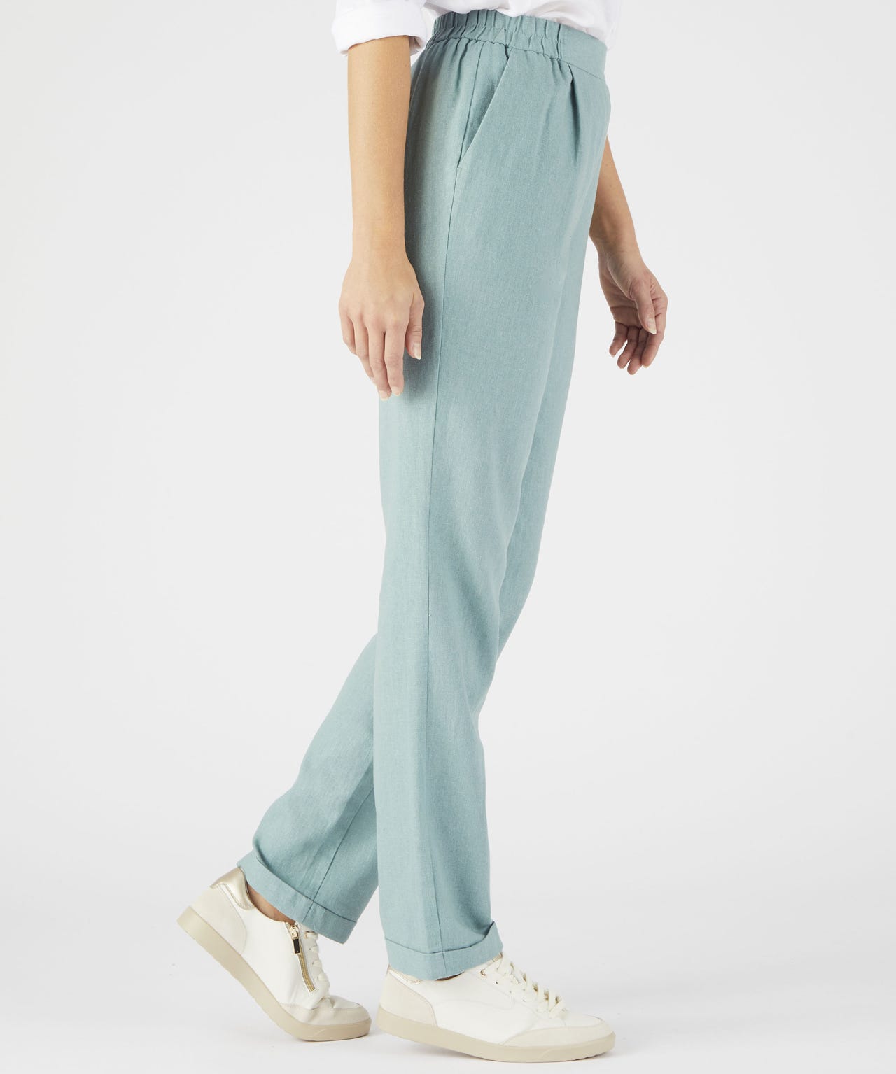 Tapered-leg Linen Rich Trousers
