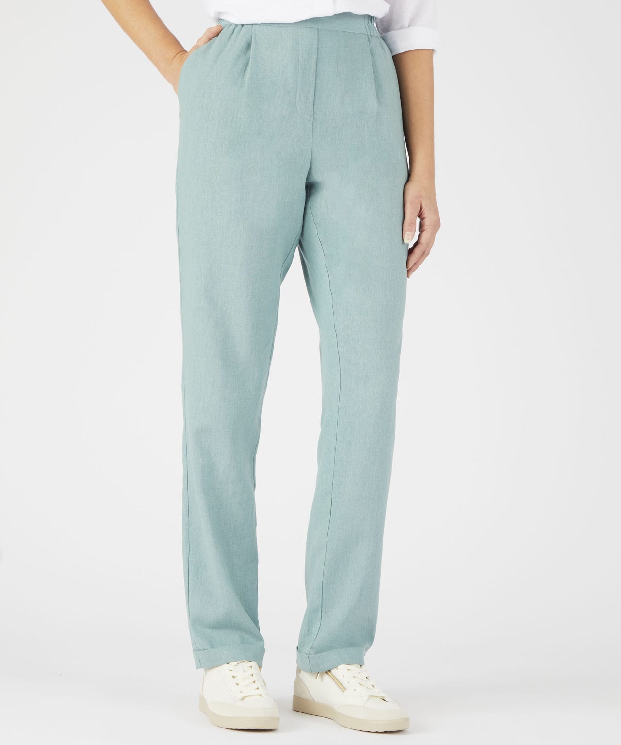 Tapered-leg Linen Rich Trousers