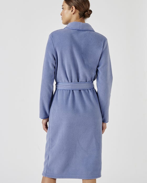 Fleece Wrap Belted Gown