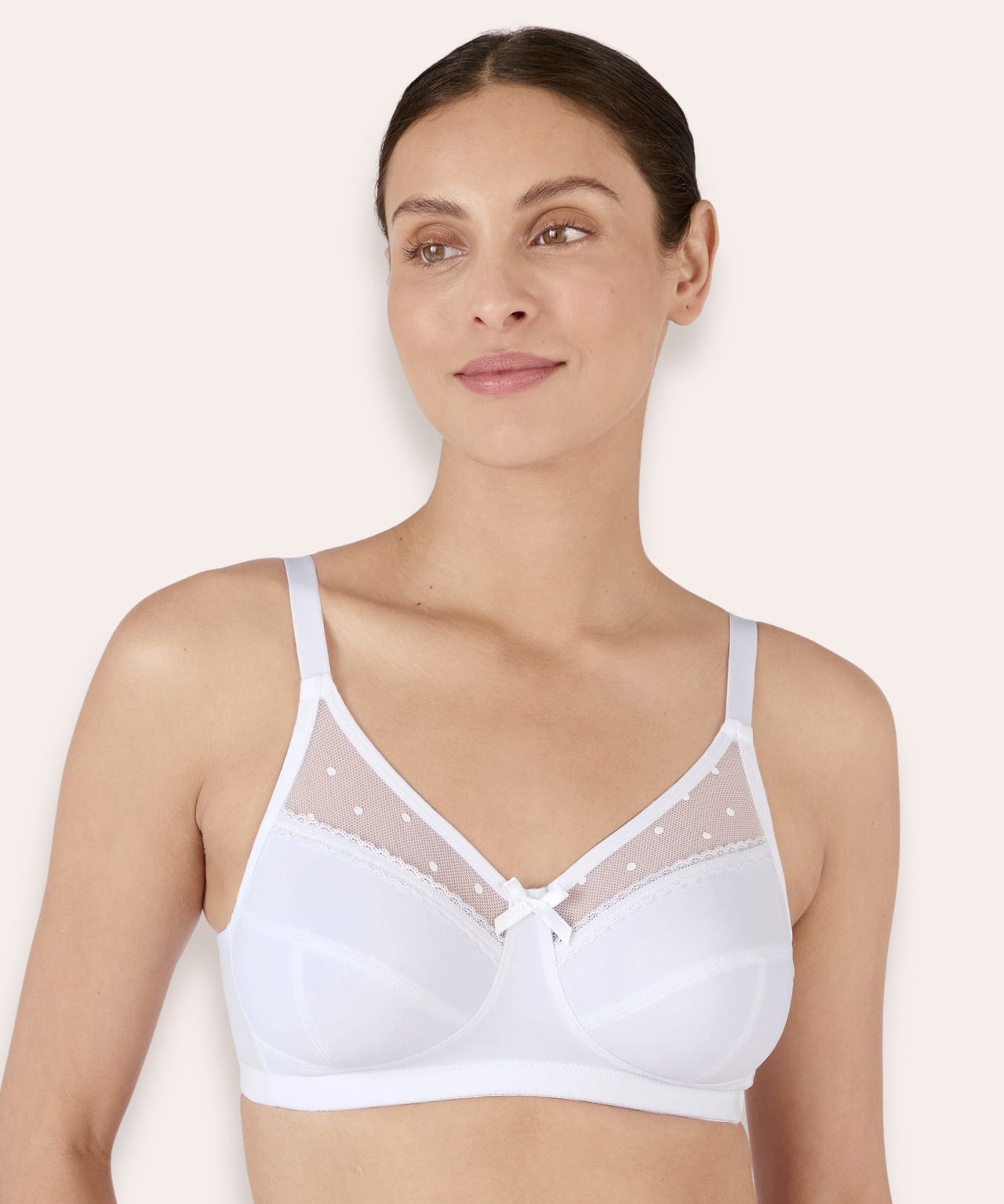 Non-wired Mesh Detail Bra 
