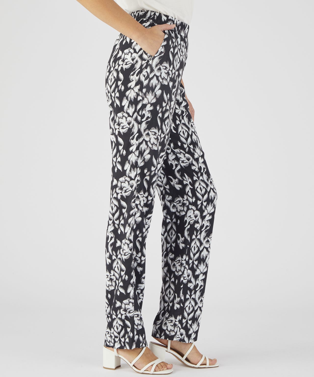 Print Pull-On Trousers