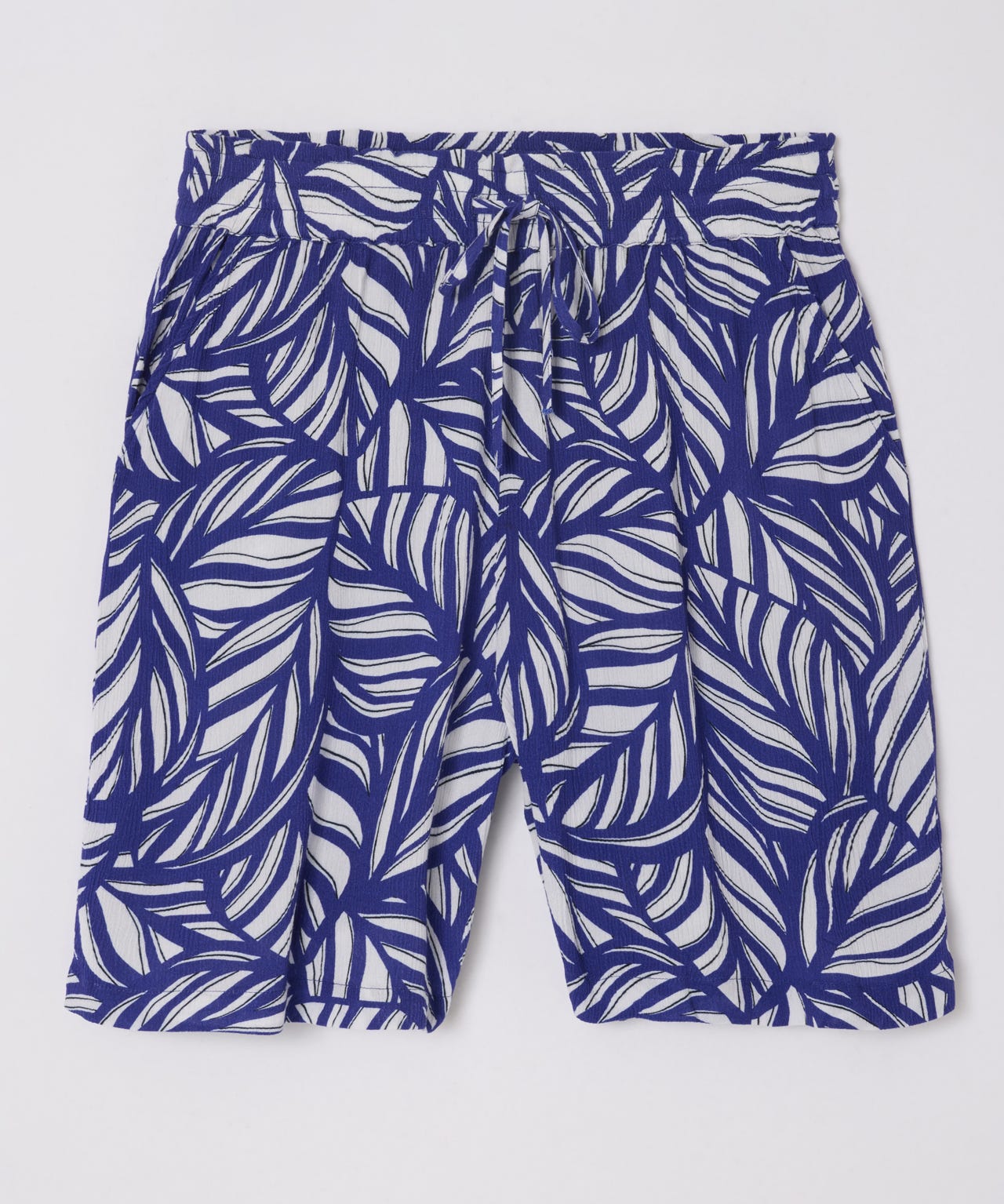 Crinkle Print Shorts 