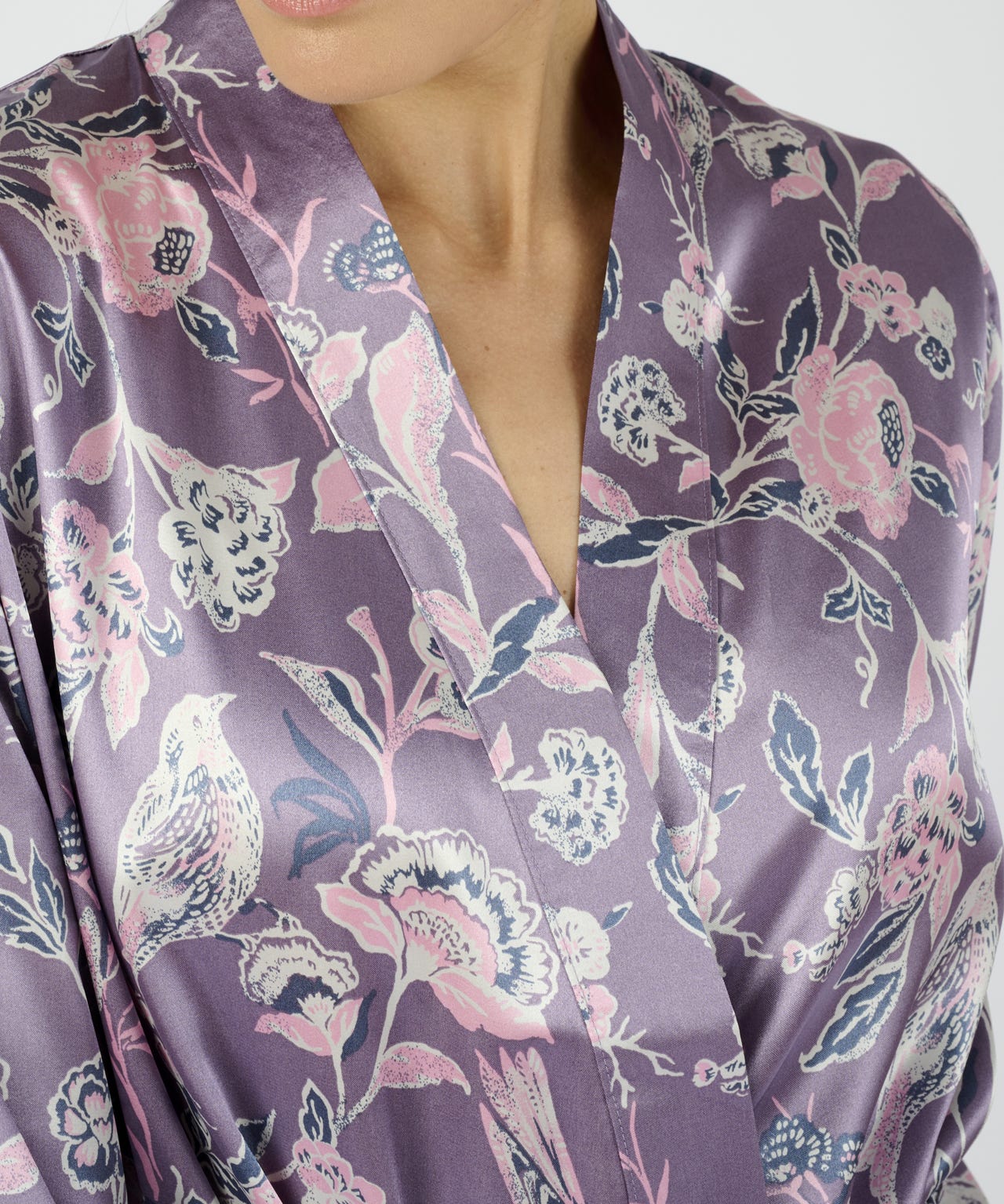 Satin Print Dressing Gown