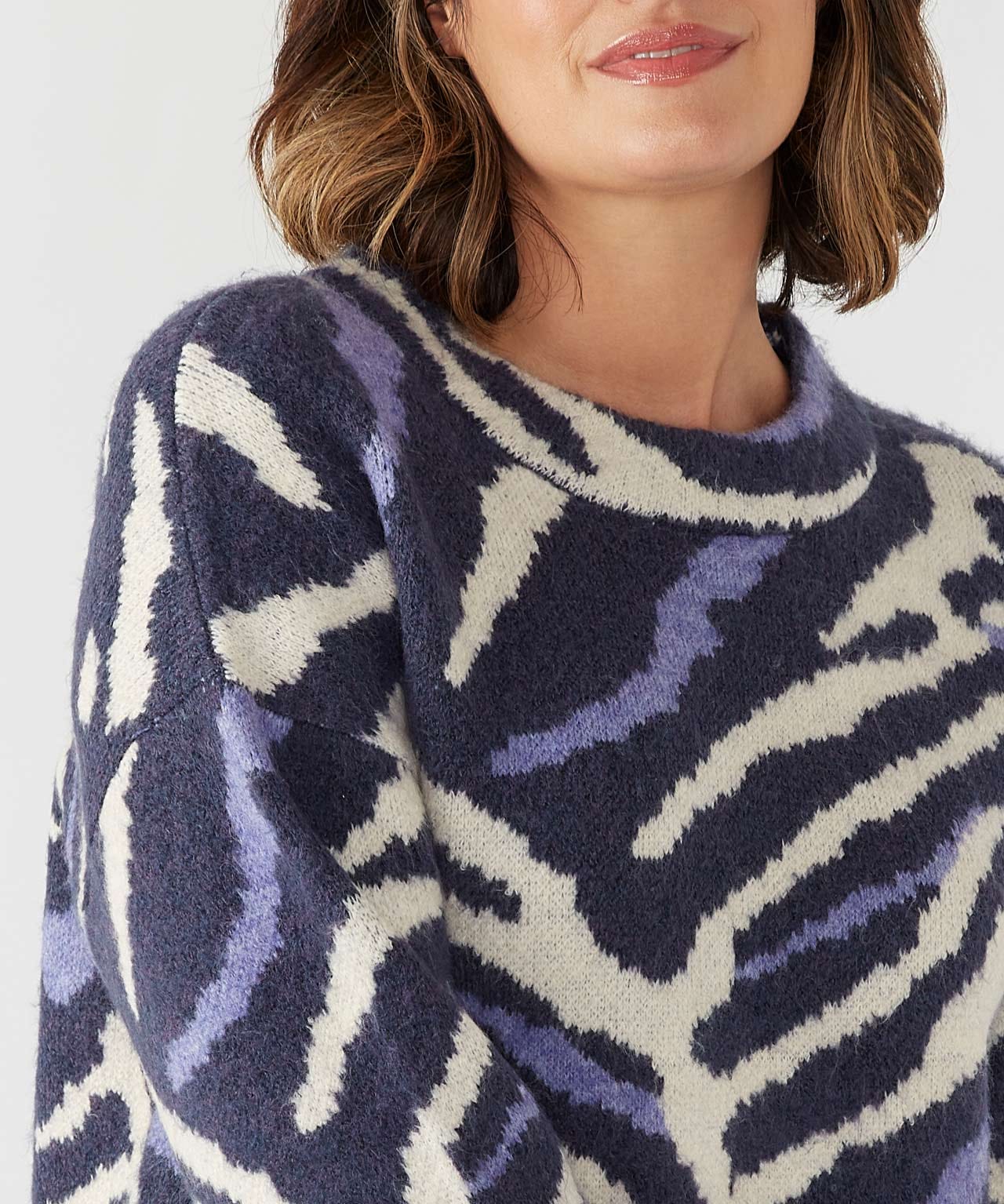 First Avenue Zebra Knit Jumper
