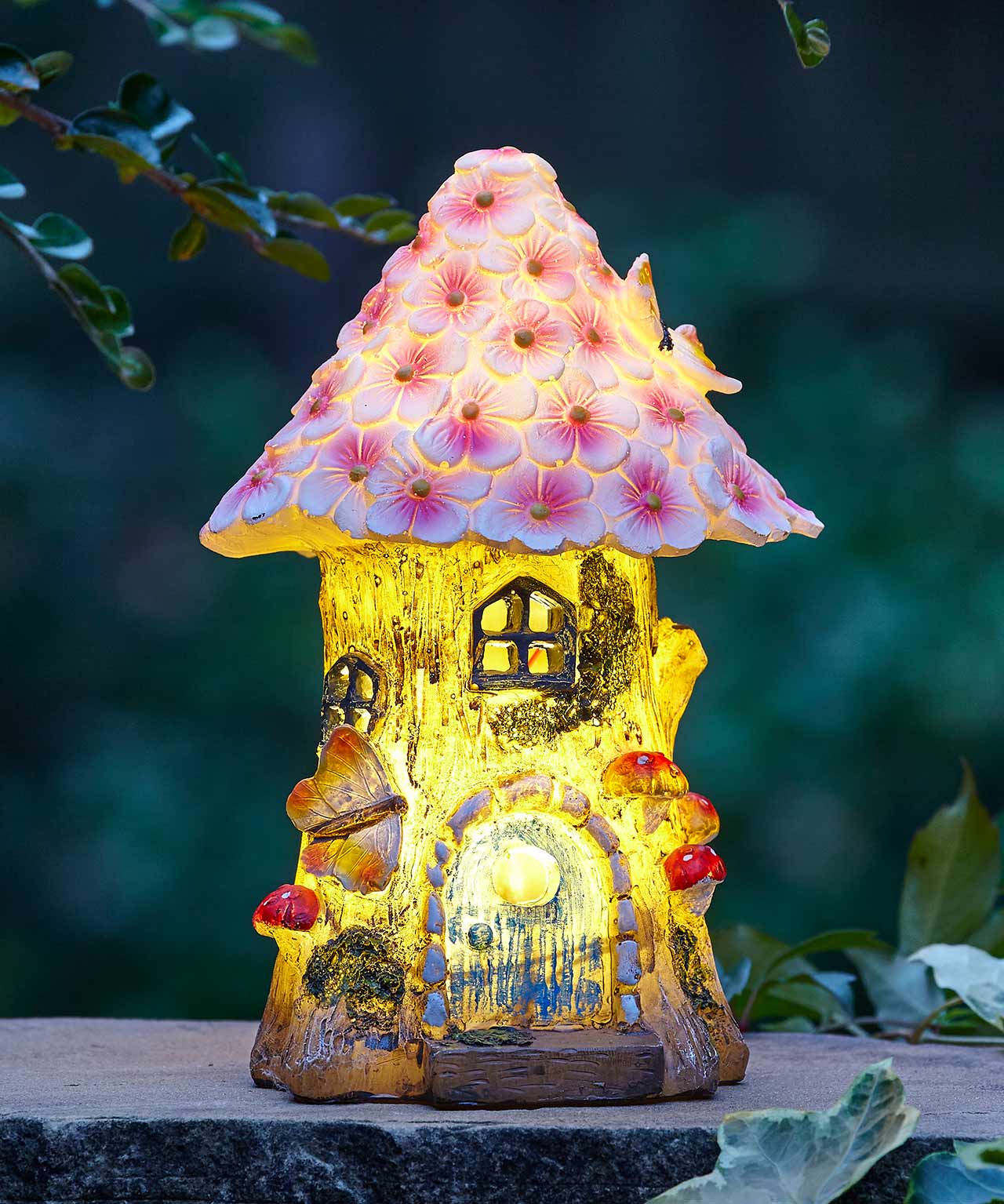 Light Up Solar Powered Toadstool Garden Ornament 