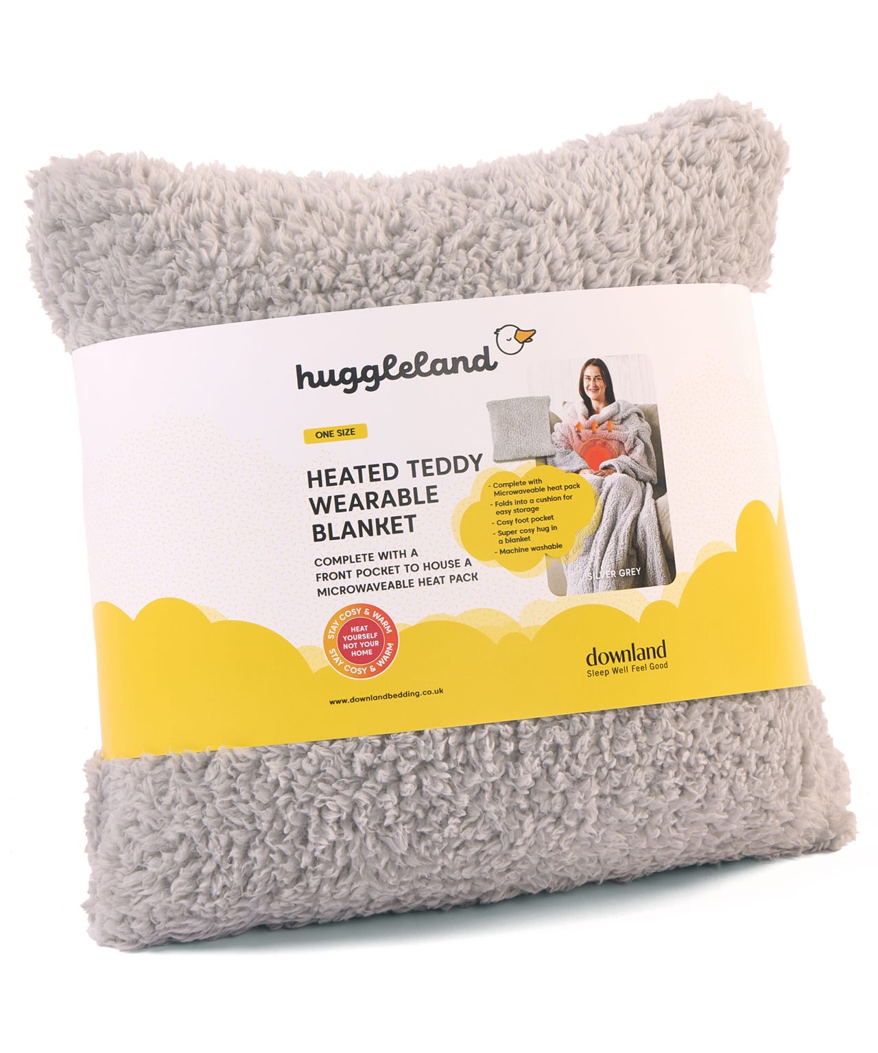 Wearable Fleece Blanket with Heated Pocket 