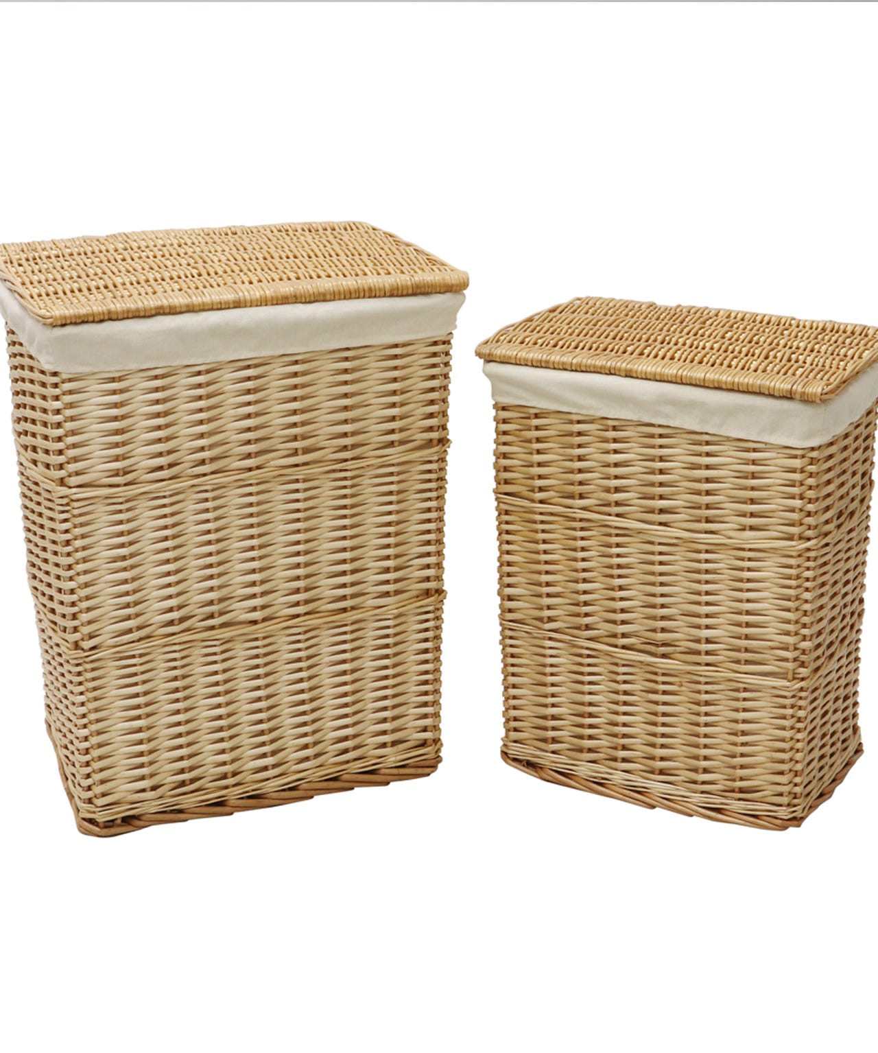 4 Willow Laundry Baskets & Bins