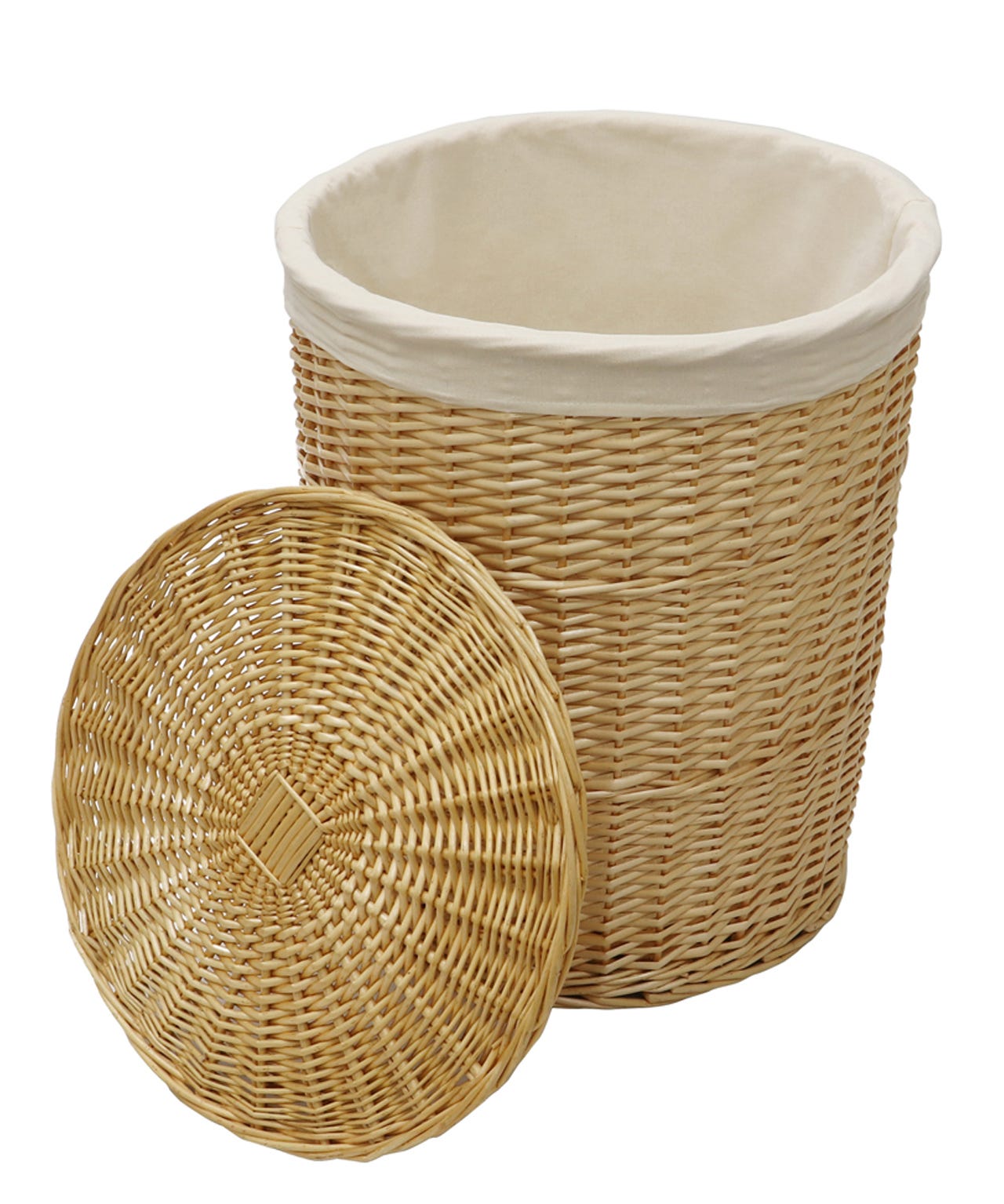4 Round Willow Laundry Baskets & Bins