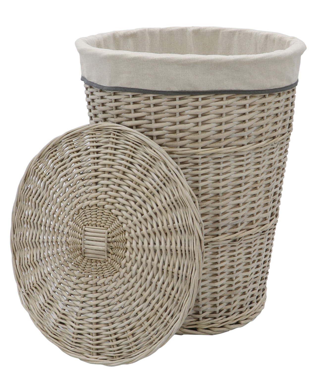 Round Willow Laundry Basket