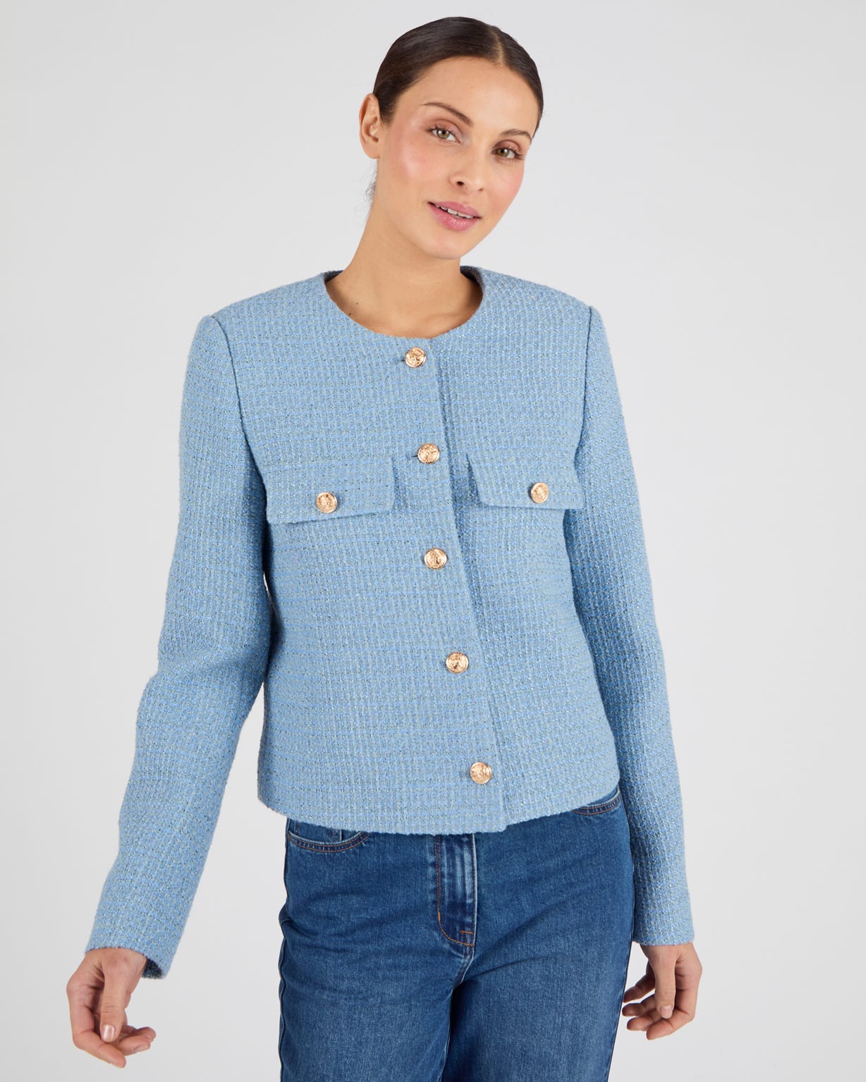 Tweed Wool Blend Jacket 