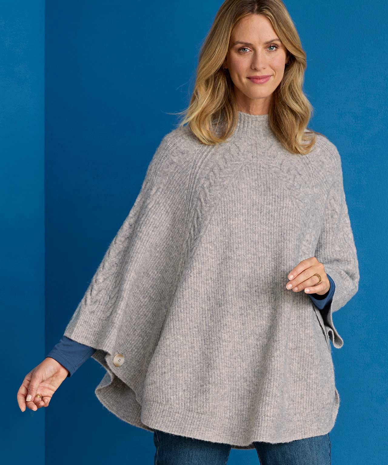 Thermolactyl Cable Detail Poncho 