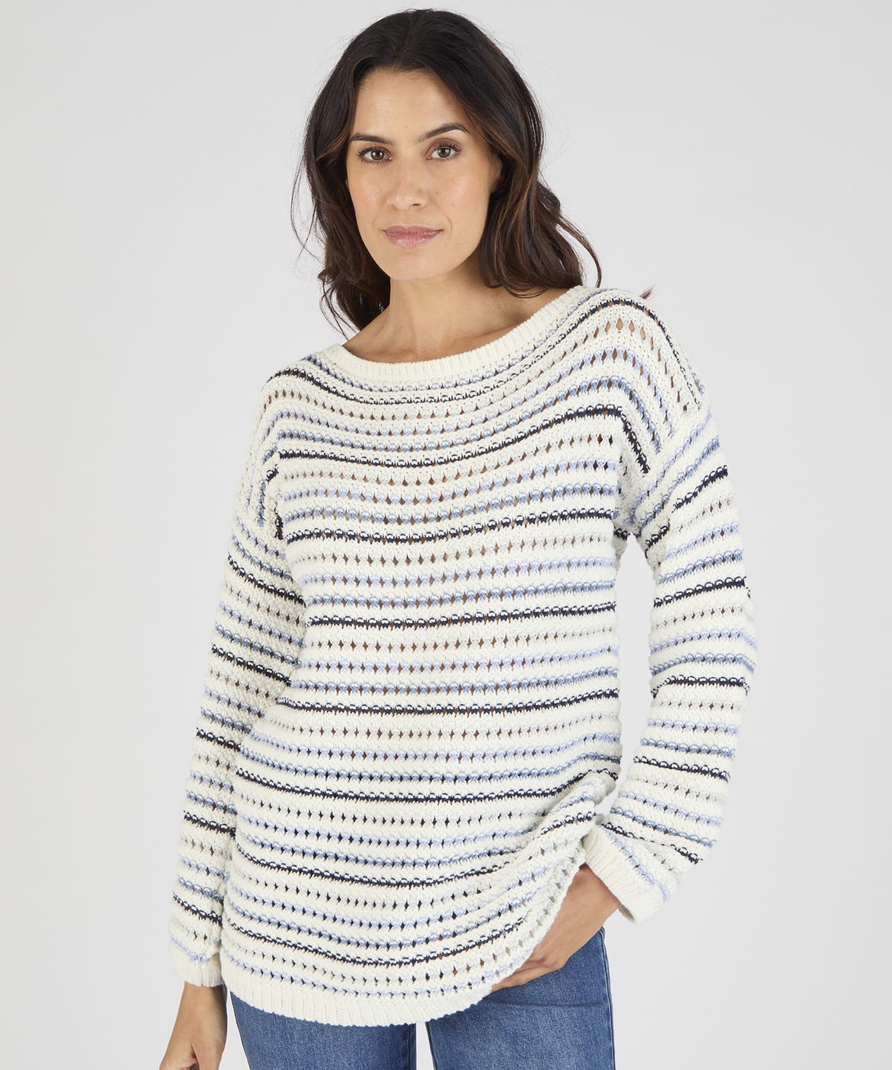 Fancy Stitch Stripe Jumper