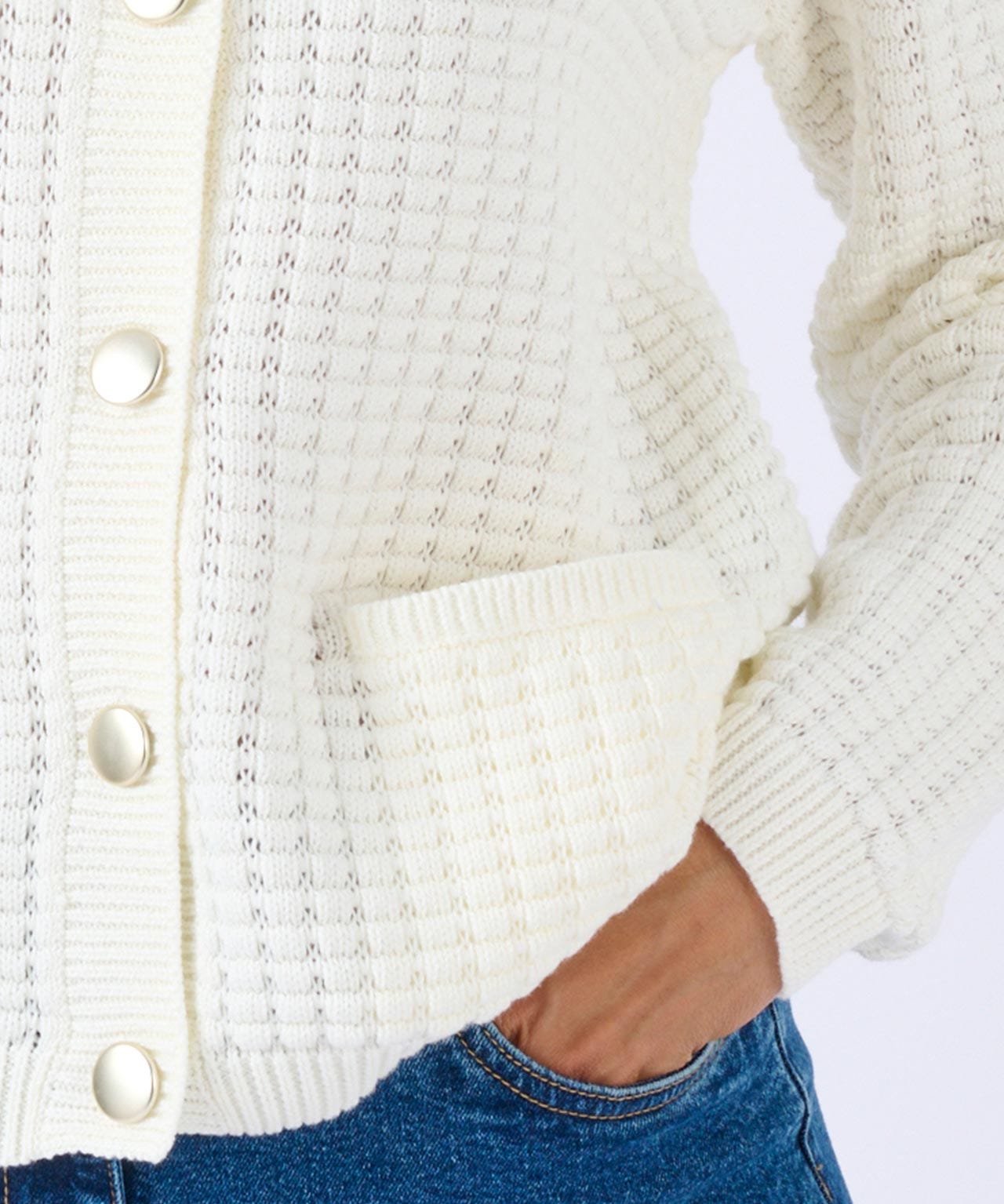 Textured Knit Cardigan 
