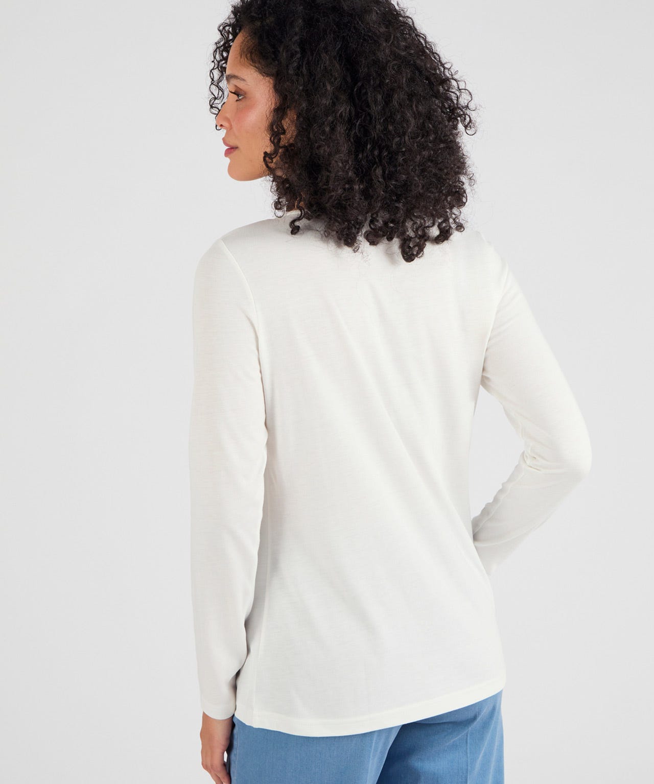 Thermolactyl Lace Trim V-neck Top 