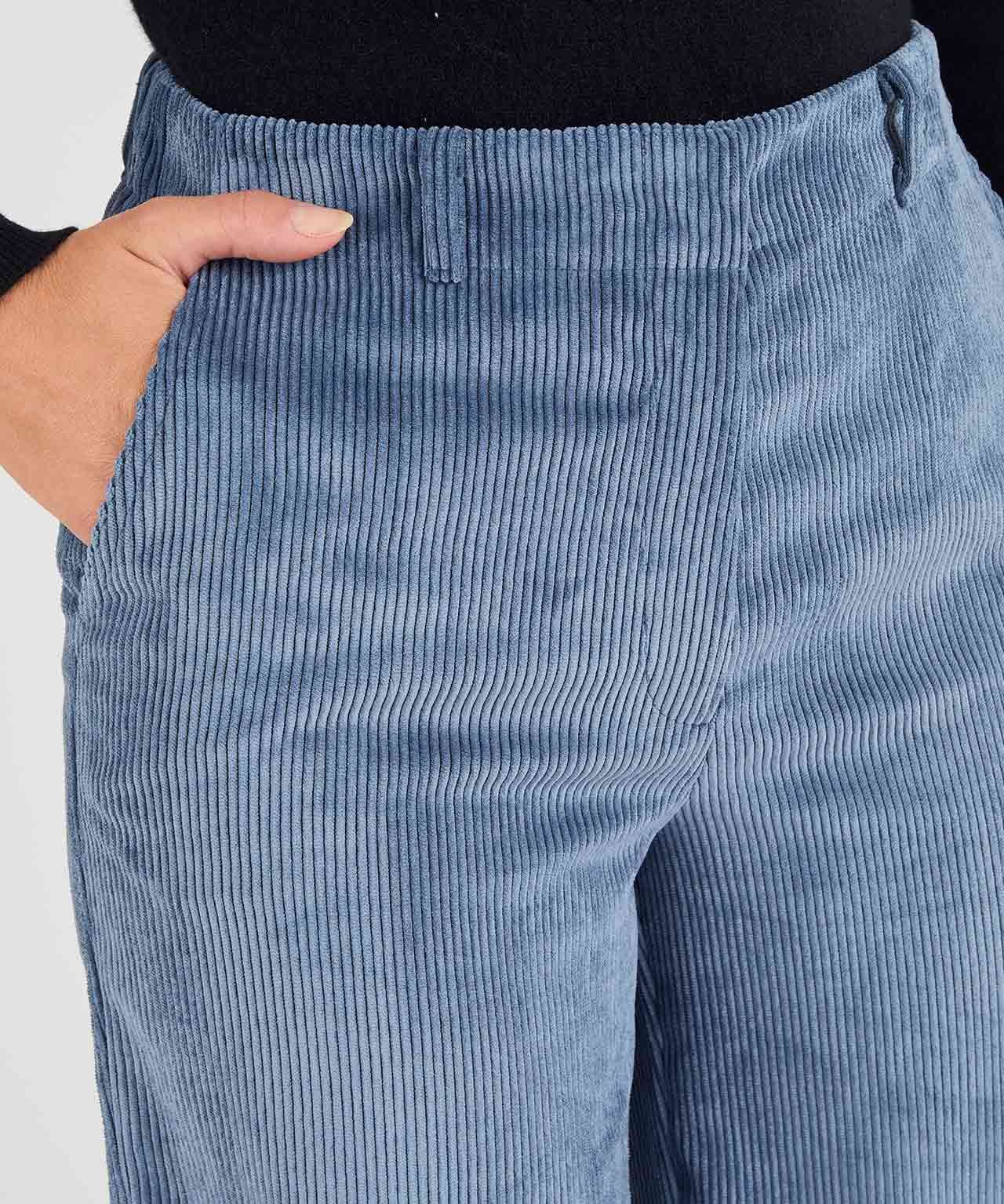 Wide-leg Cord Trousers