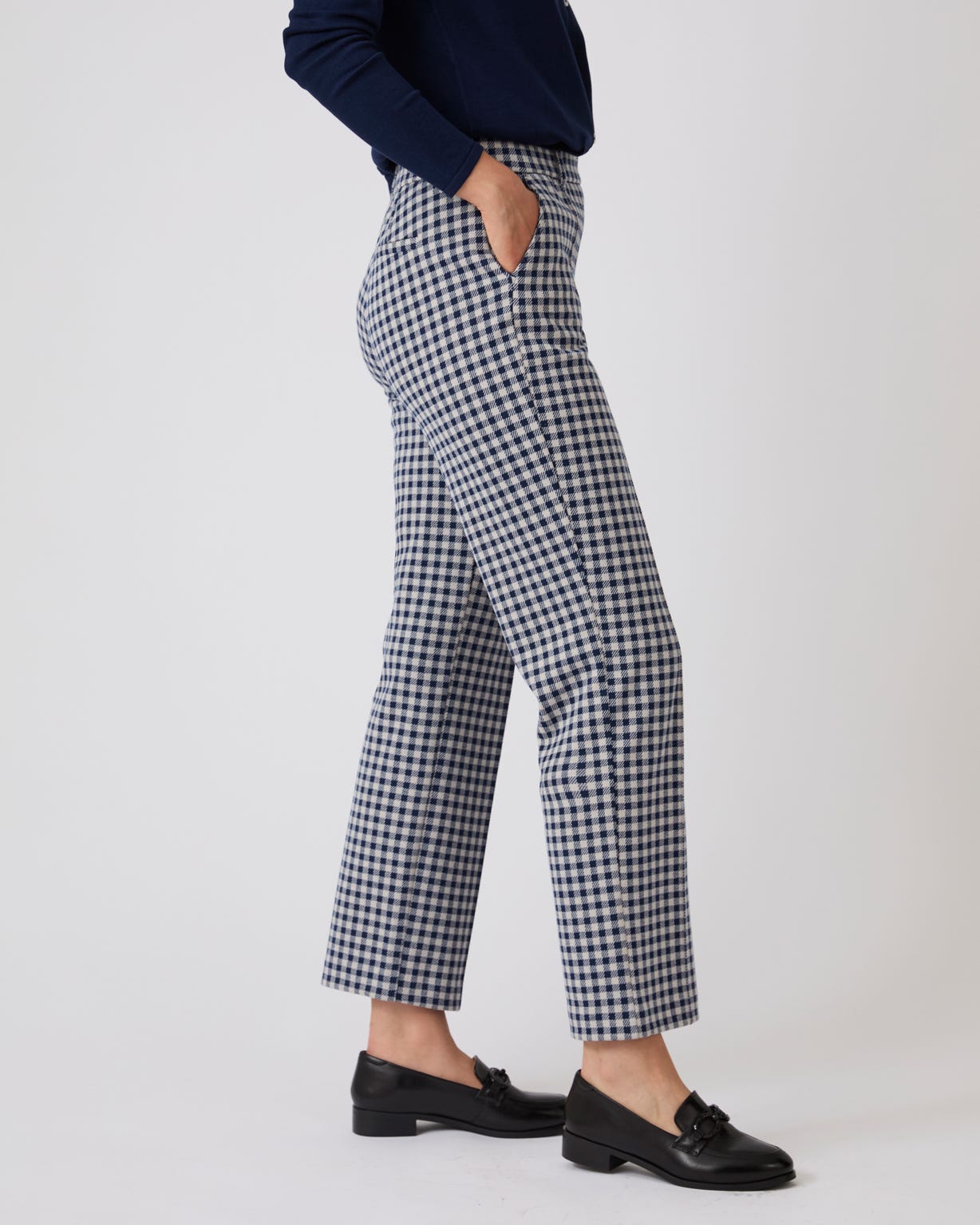 Check Jersey Trousers 