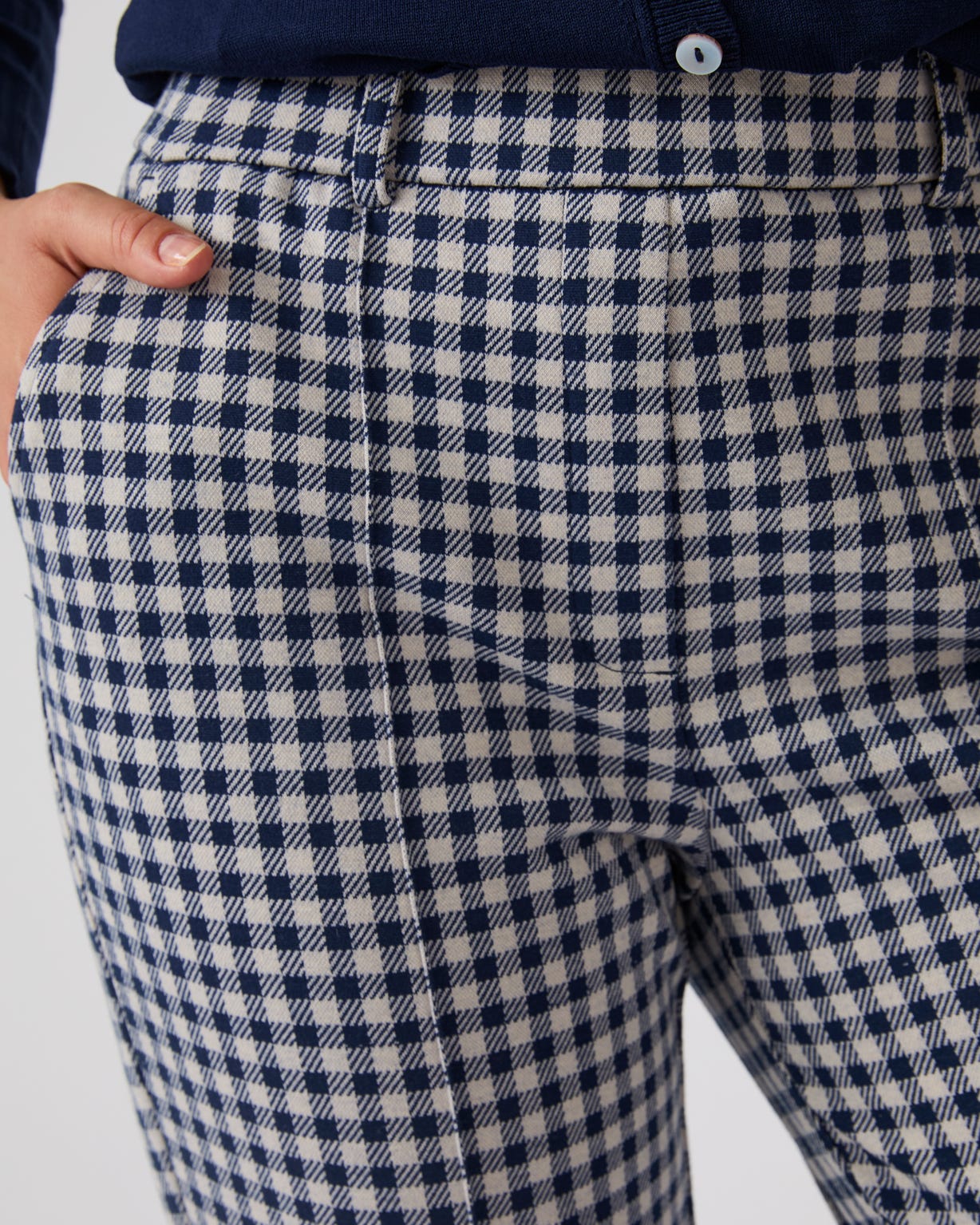 Check Jersey Trousers 