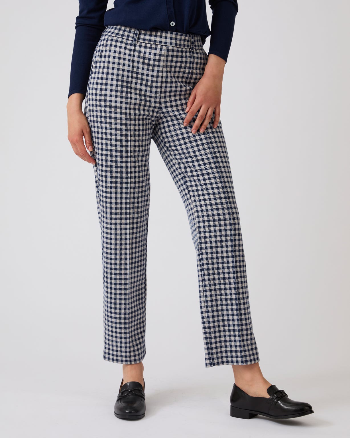Check Jersey Trousers 