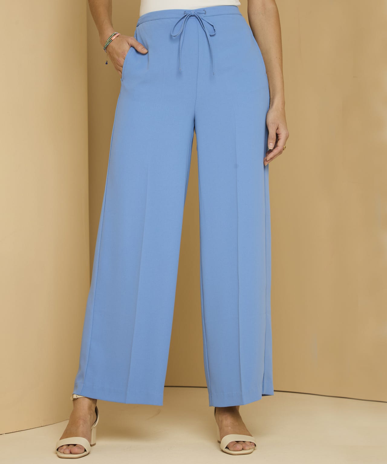 Pull-on Wide Leg Trousers