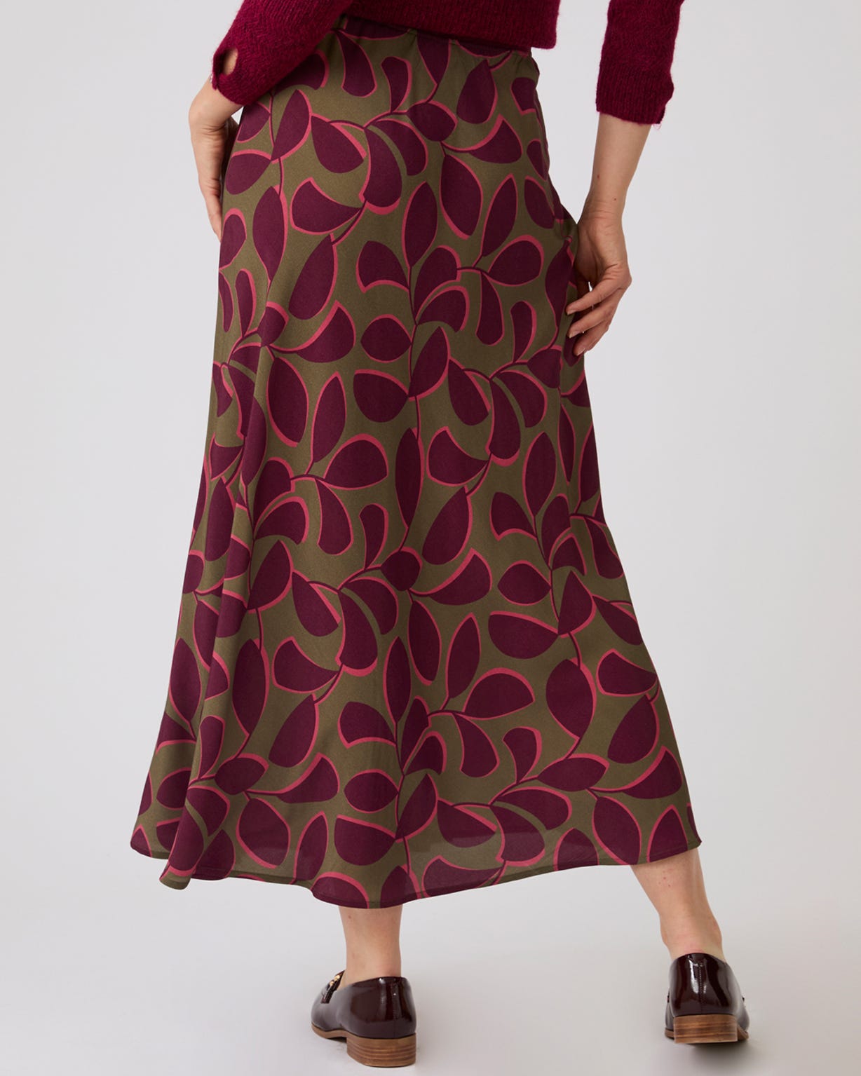 Pull-on Leopard Print Skirt 