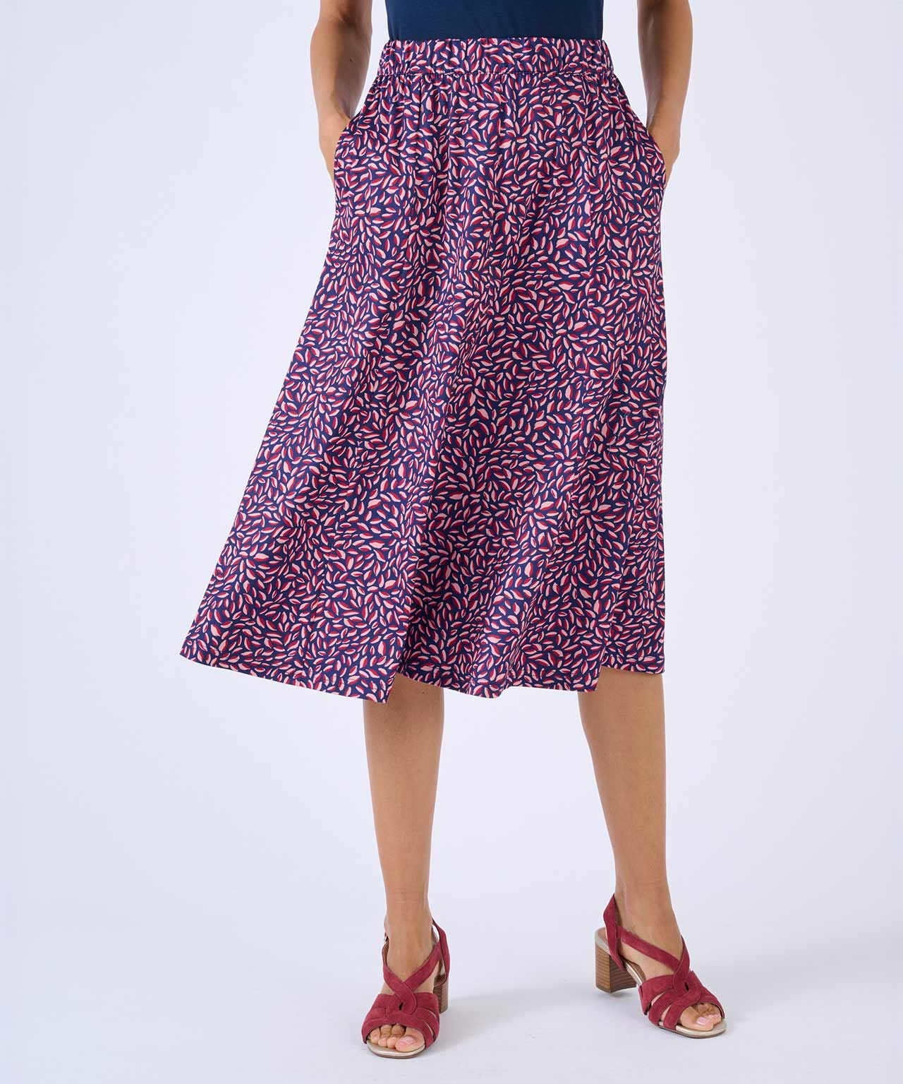 Printed Brushed Finish Skirt 