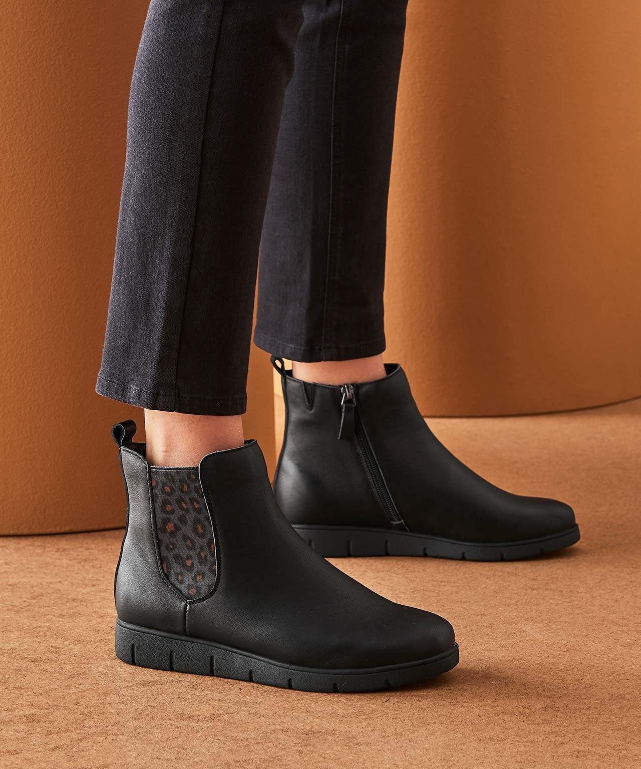 Amortyl Animal Print Detail Boots