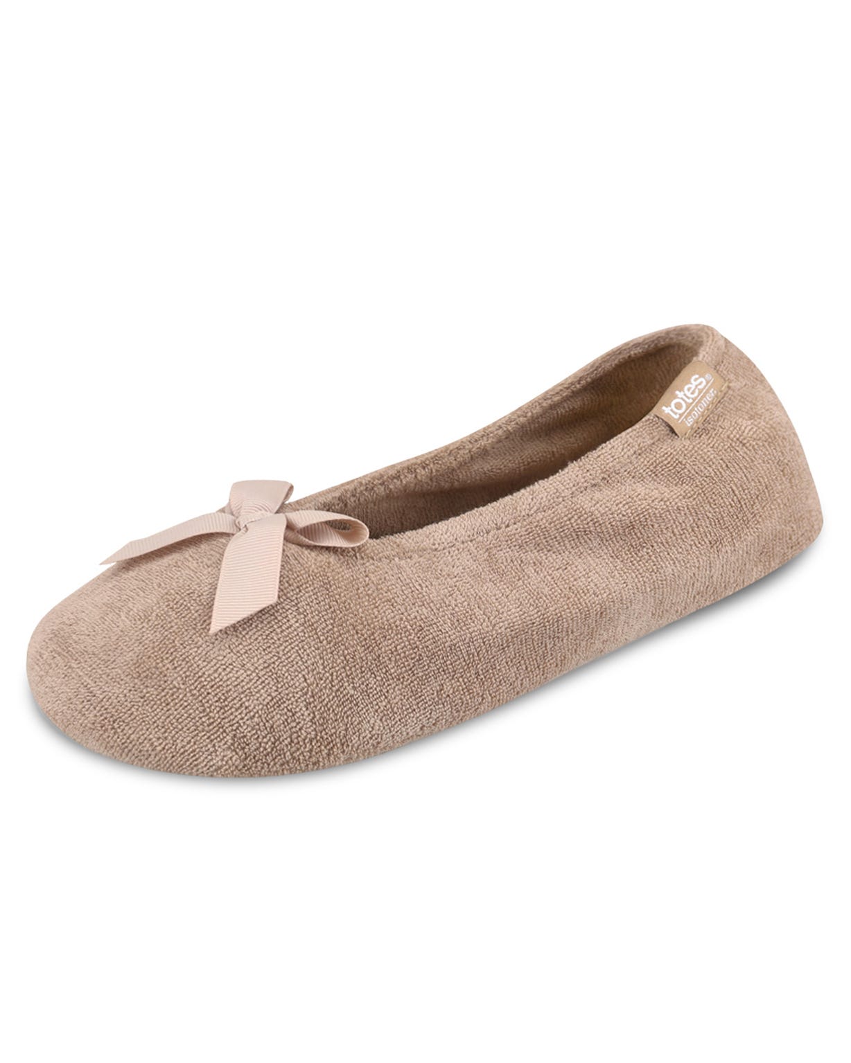 Totes Isotoner Ladies Terry Ballerina Slippers  
