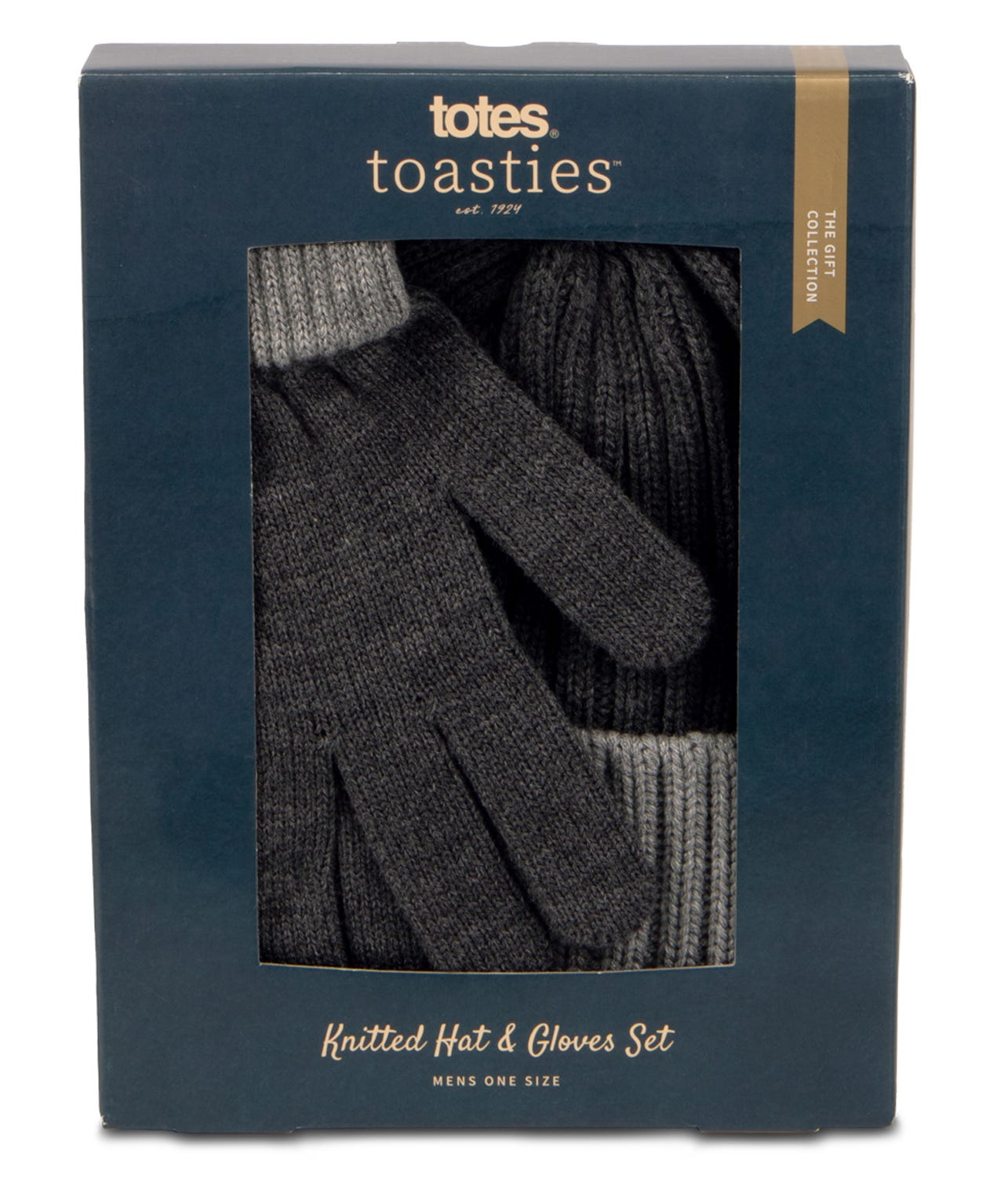 Totes Mens Chunky Knitted Hat & Gloves Gift Set