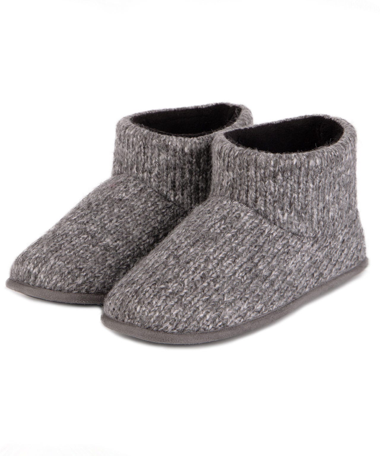 Totes Mens Knitted Short Boot Slipper