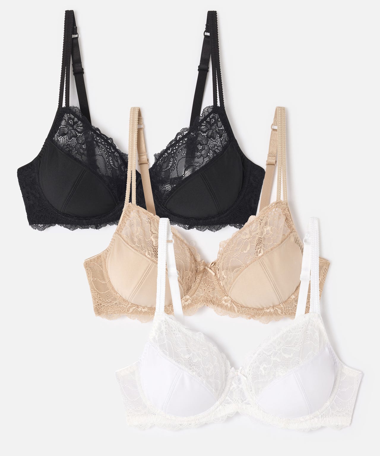 Pack of 3 Lace Trim Bras