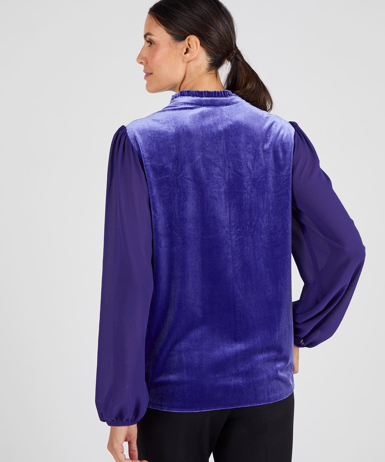 Velvet & Chiffon Blouse