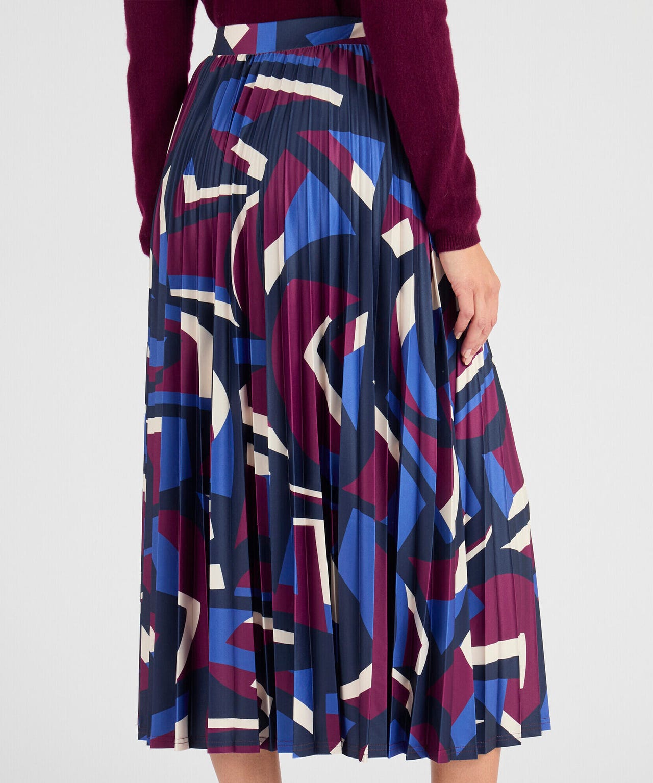 Printed Pleated Skirt