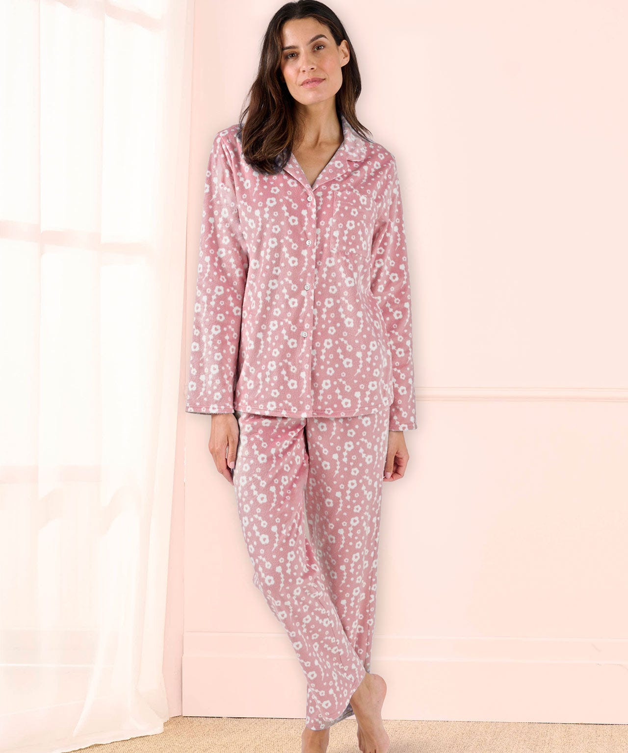 Fleece Button-Through Pyjamas