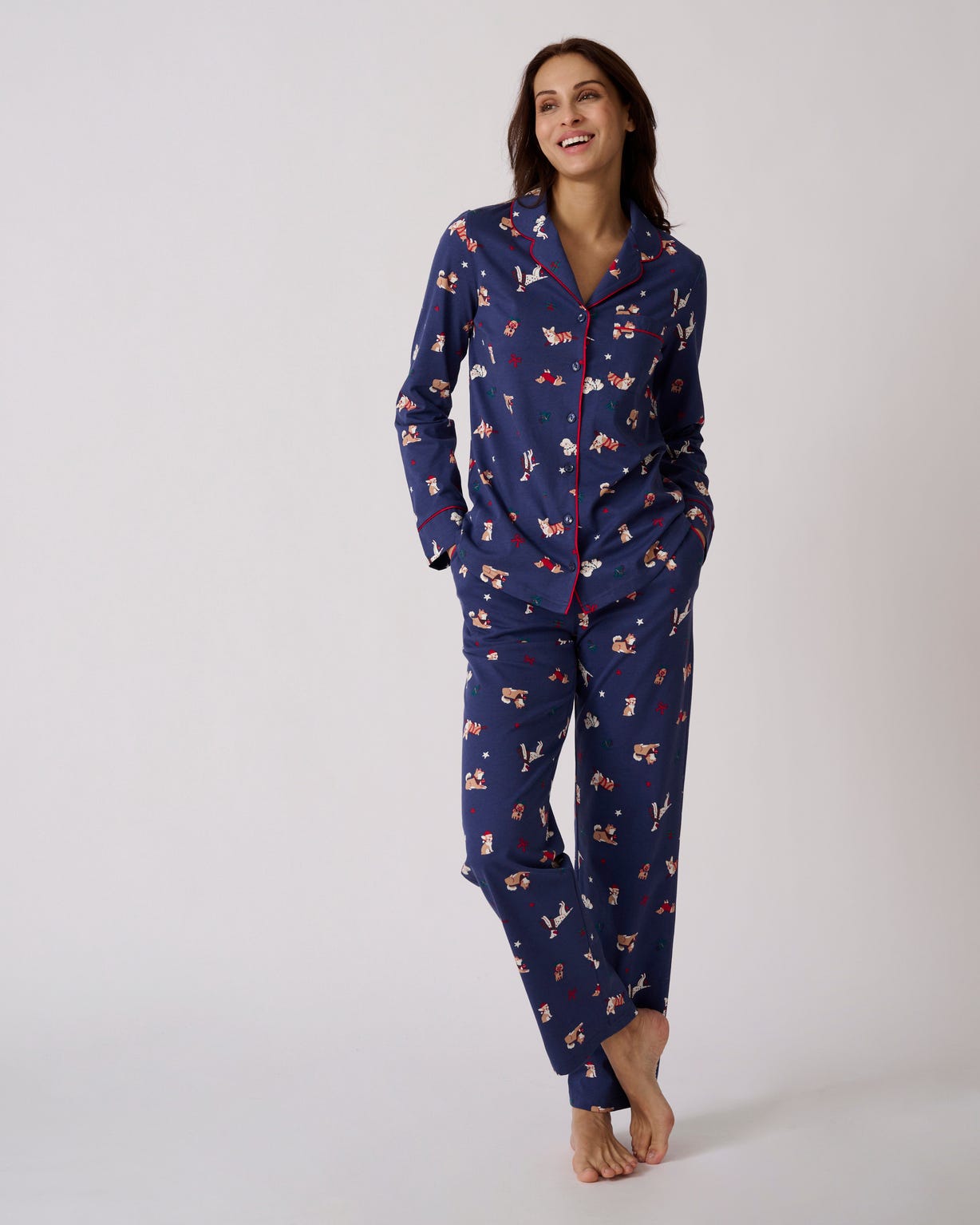 Jersey Dog Print Pyjamas 