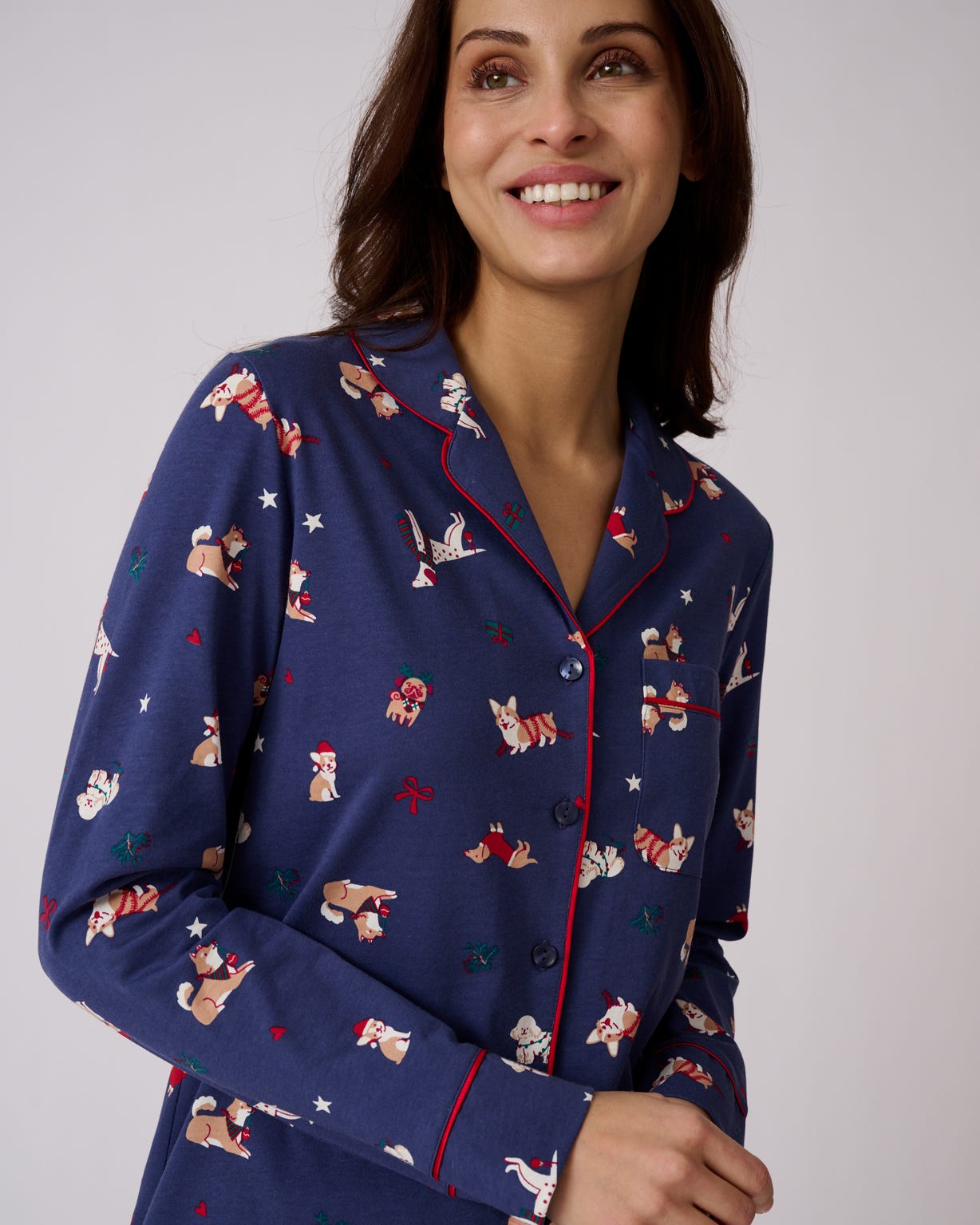 Jersey Dog Print Pyjamas 