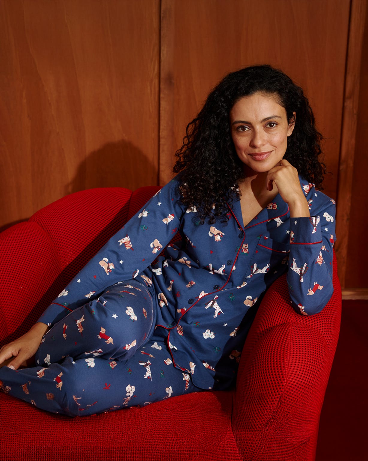 Jersey Dog Print Pyjamas 